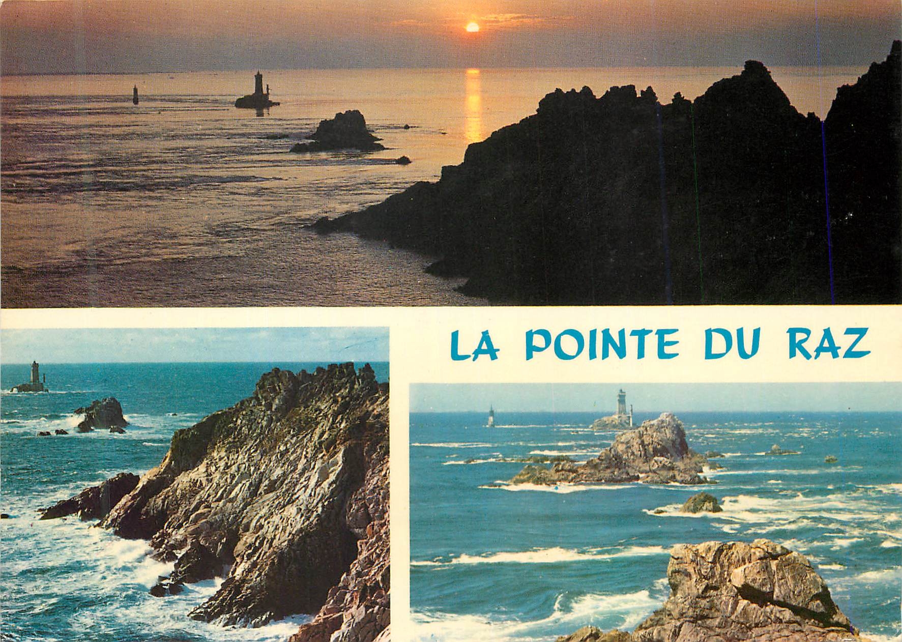 CPA La Pointe du Raz Couleurs de Bretagne Crepuscule sur la Pointe et les Courants du Raz de Sein