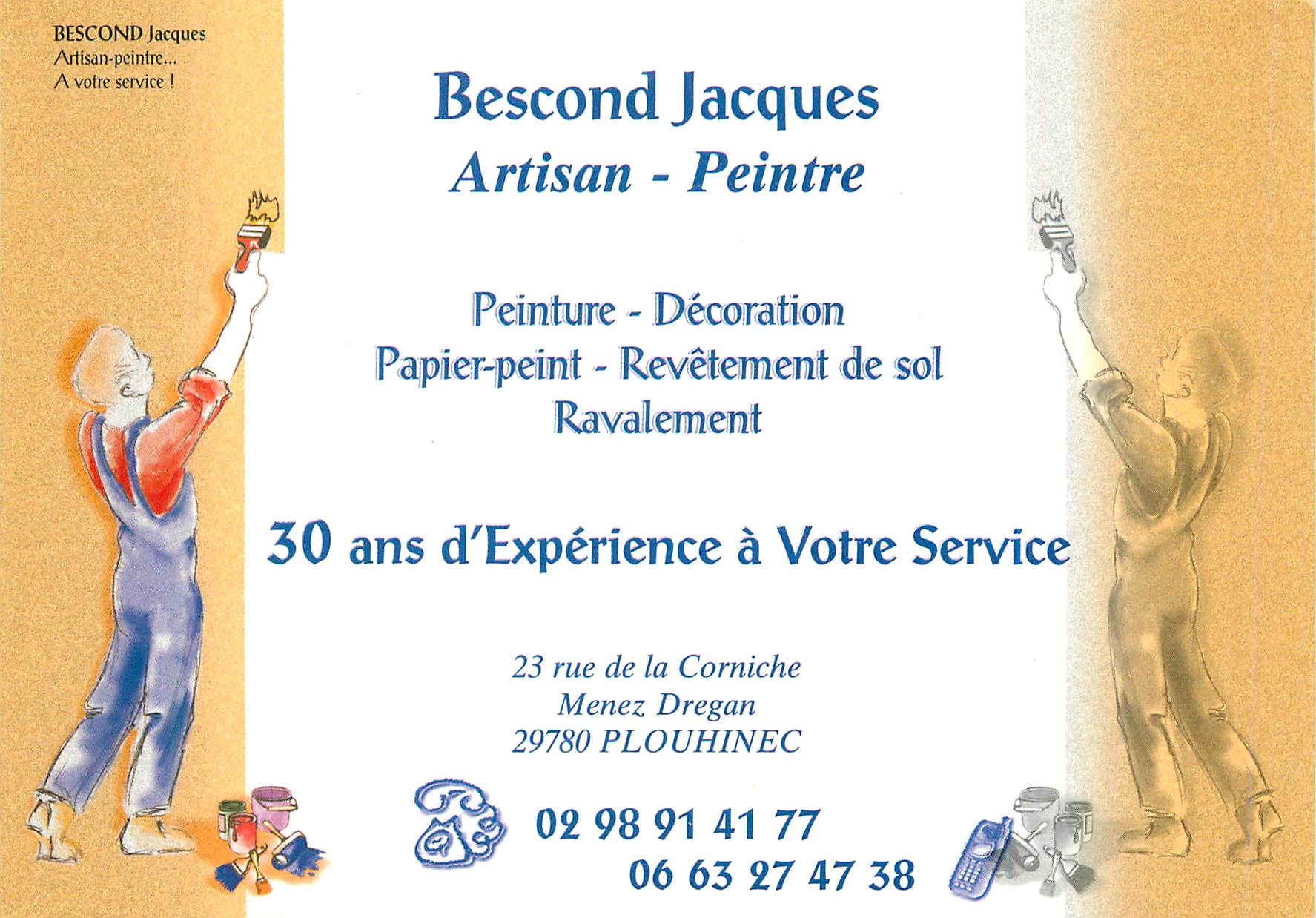 CPM Bescond Jacques Artisant Peinte 3 ans d'Experience a votre Service