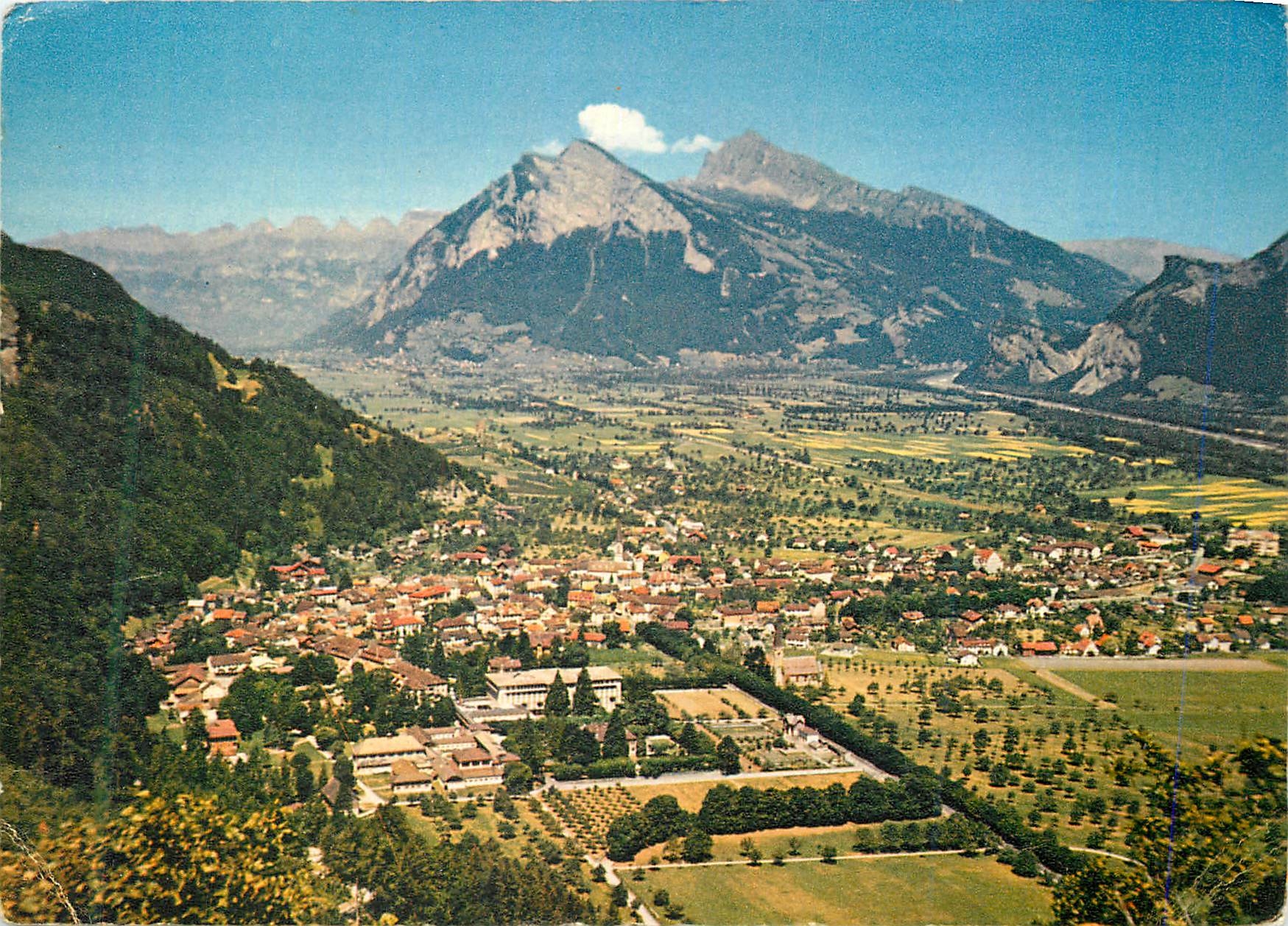 CPM Bad Ragaz Blick Vom Wartenstein auf Churfirsten Gonzen und Alvier