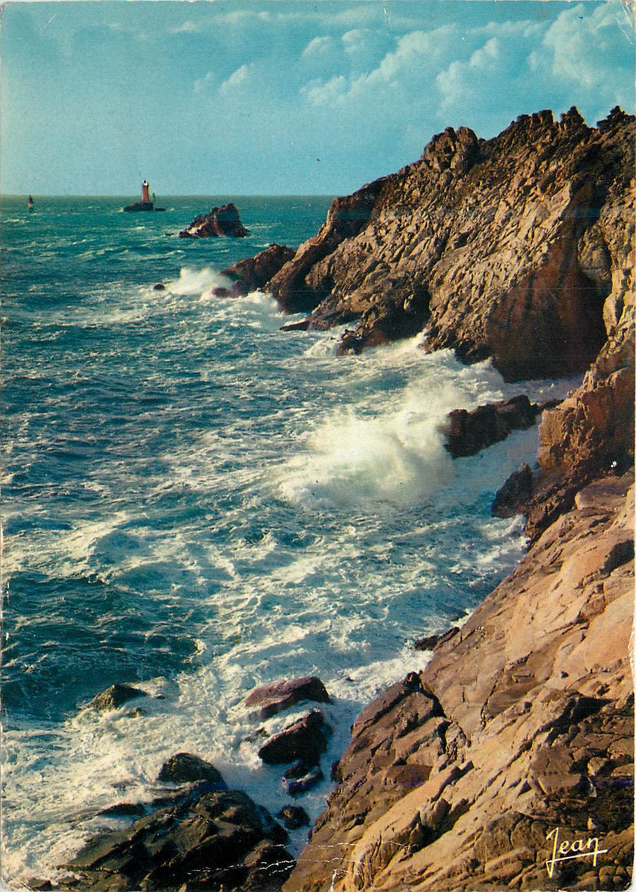 CPM la Bretagne Tempete sur la Pointe du Raz et le Phare de la Vieille