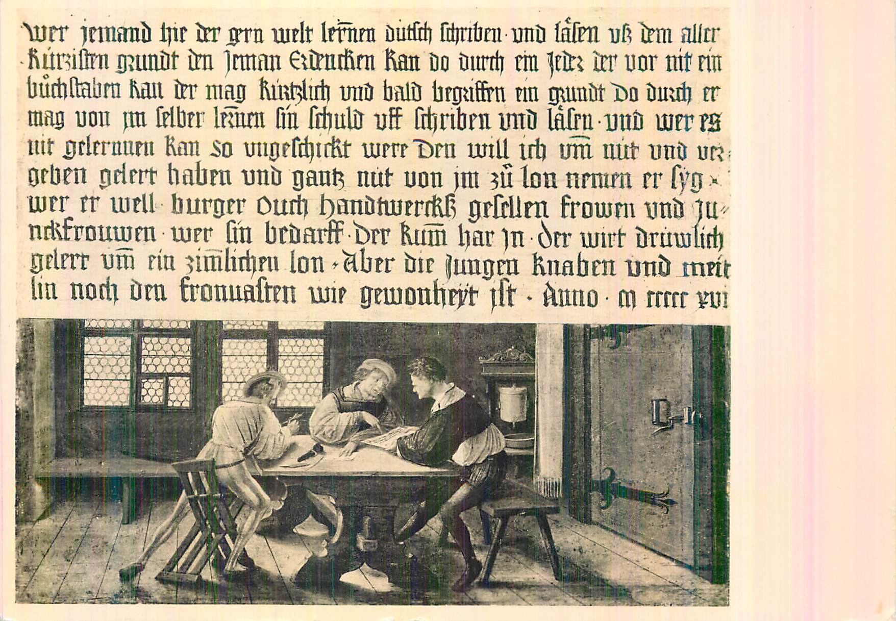 CPM Hans Holbein Aushangeschild eines Schulmeisters Kunstmuseum Basel