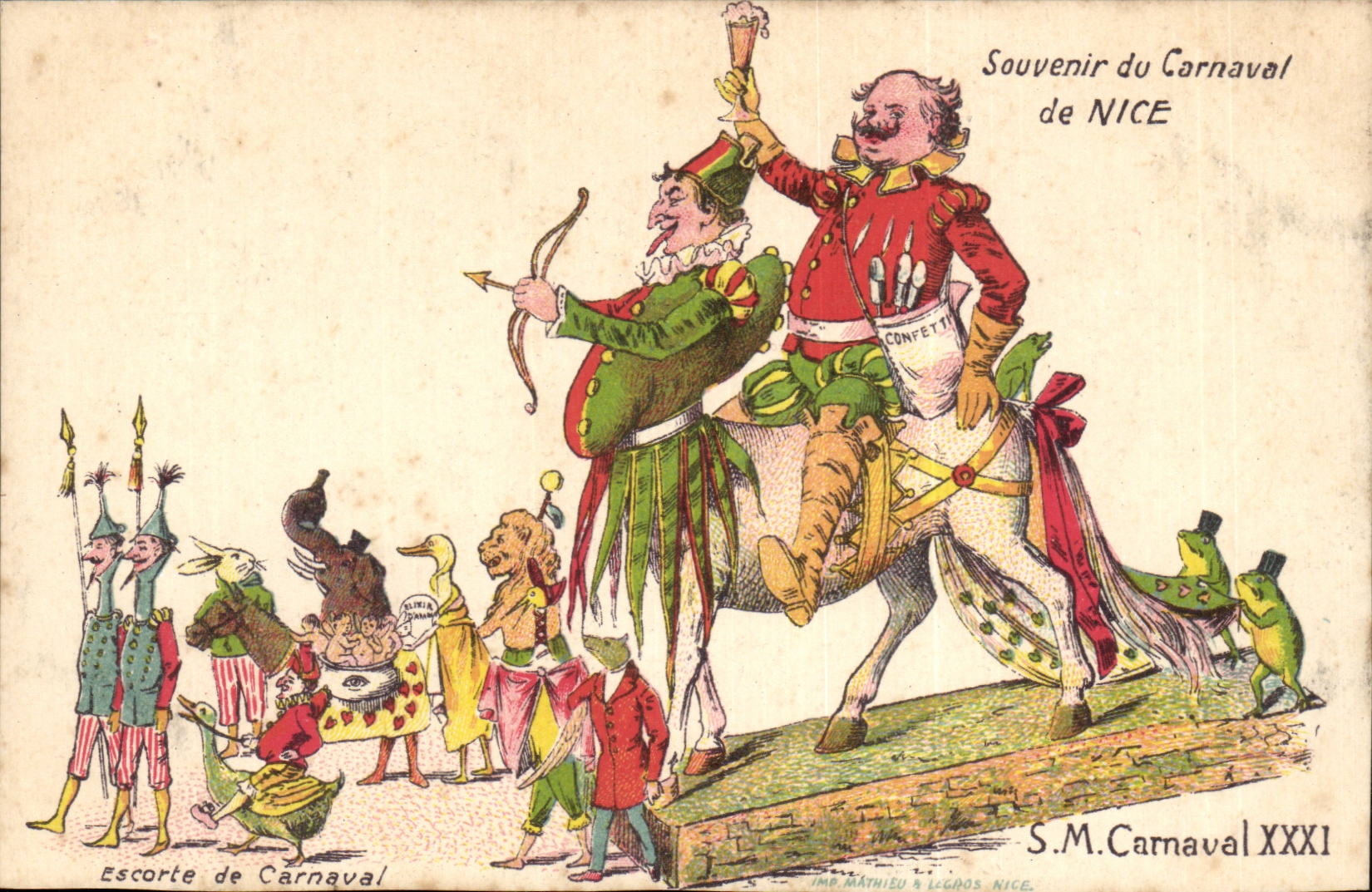 Nice - Souvenir of Carneval of Nice - escort - CPA