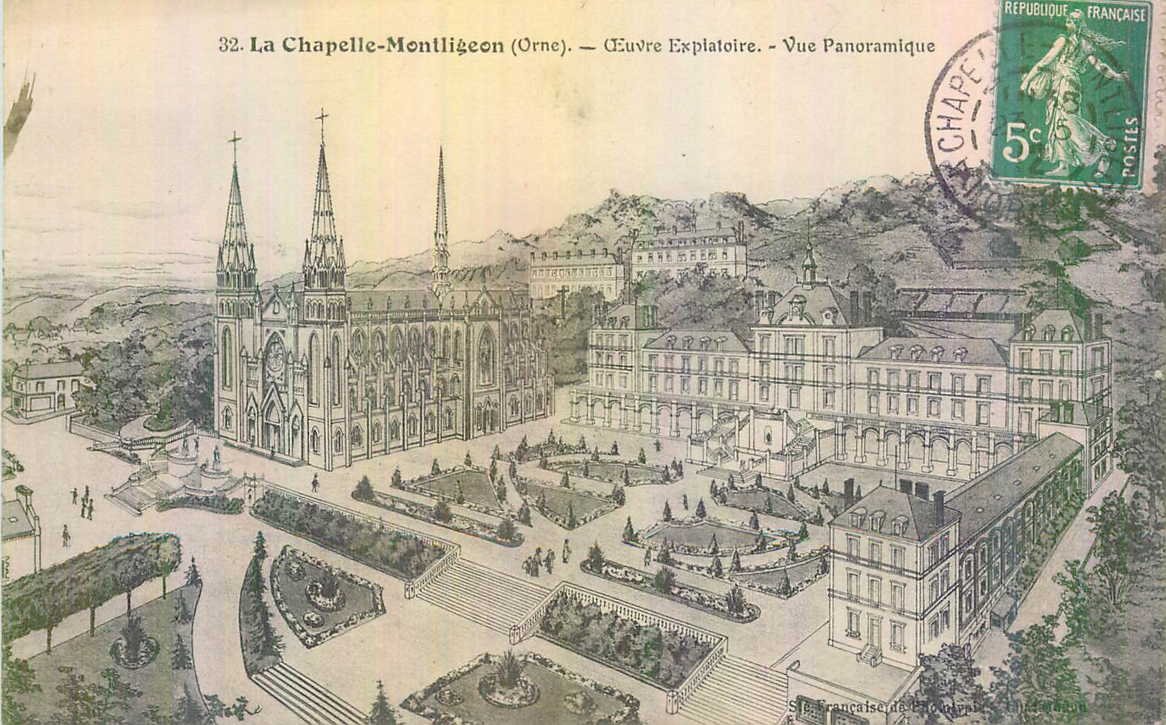 CPA La Chapelle Montligeo (Orne) Oeuvre Expiatoire Vue Panoramique