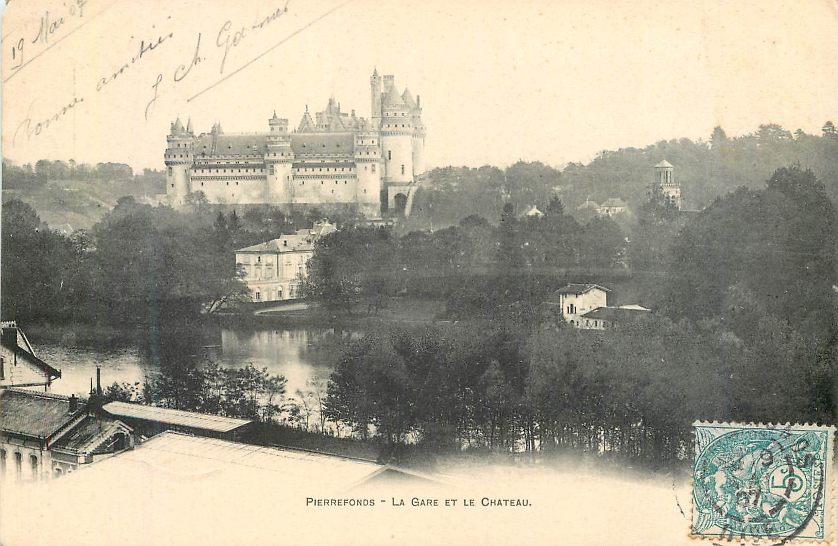 CPA Pierrefonds La Gare et le Chateau