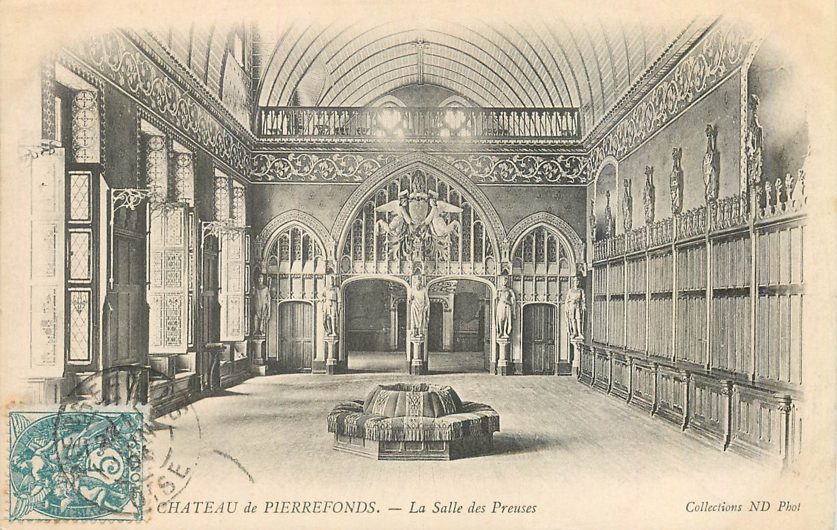 CPA Chateau de Pierrefonds La Salle des Preuses (carte 1900)