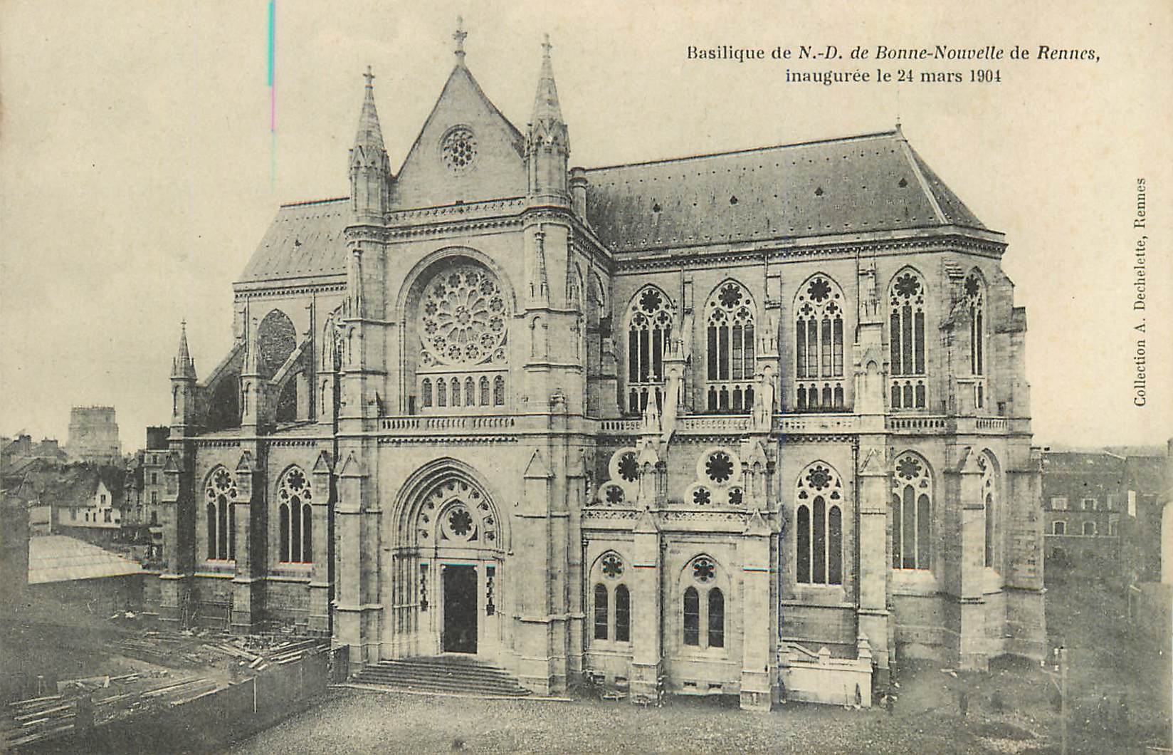 CPA Basilique de N D de Bonne Nouvelle de Rennes Inauguree le 24 Mars 1904