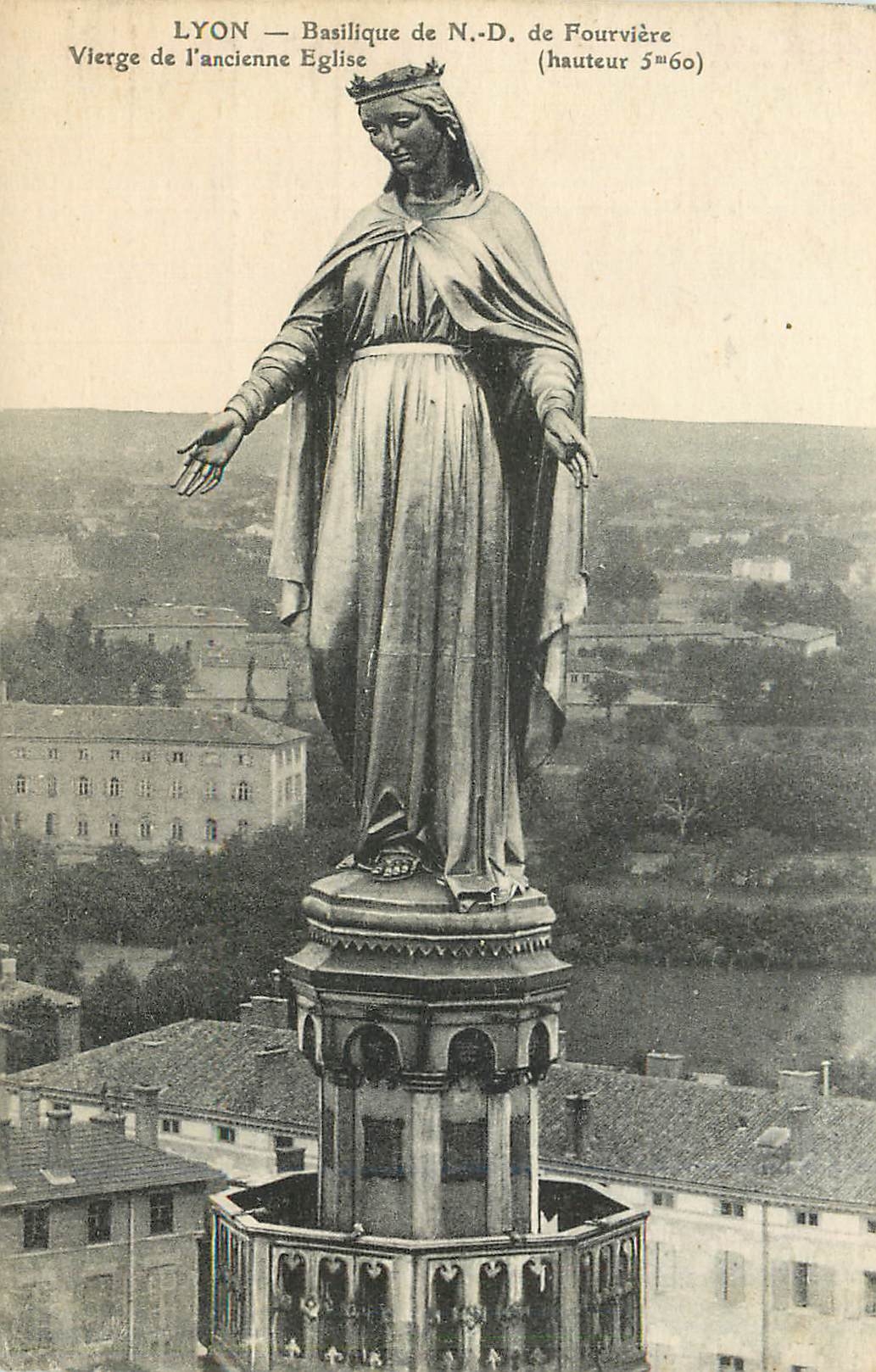 CPA Lyon Basilique de N D de Fourviere Vierge de l'Ancienne Eglise