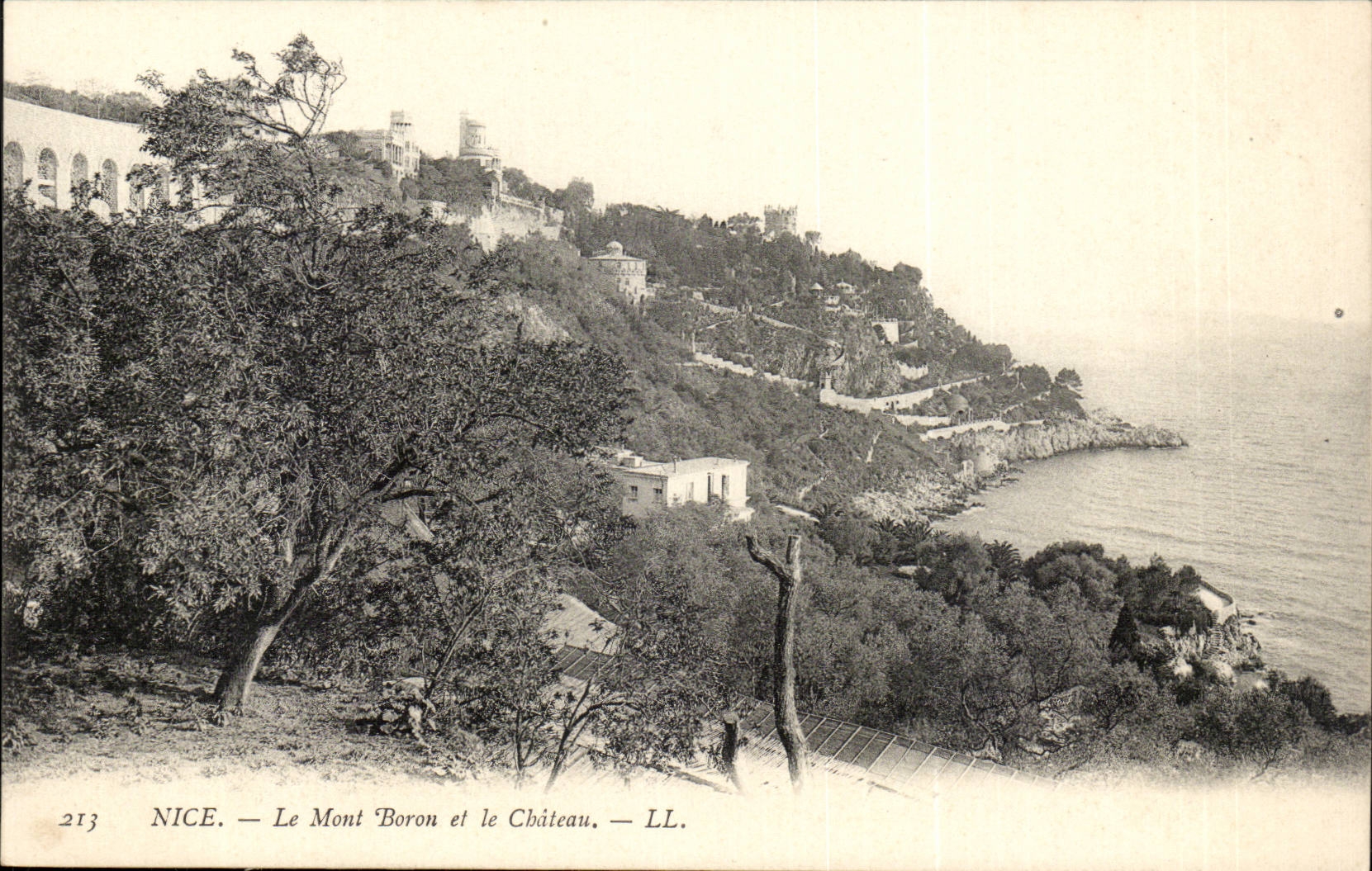 Nice - the Boron Mount and the Castle - CPA