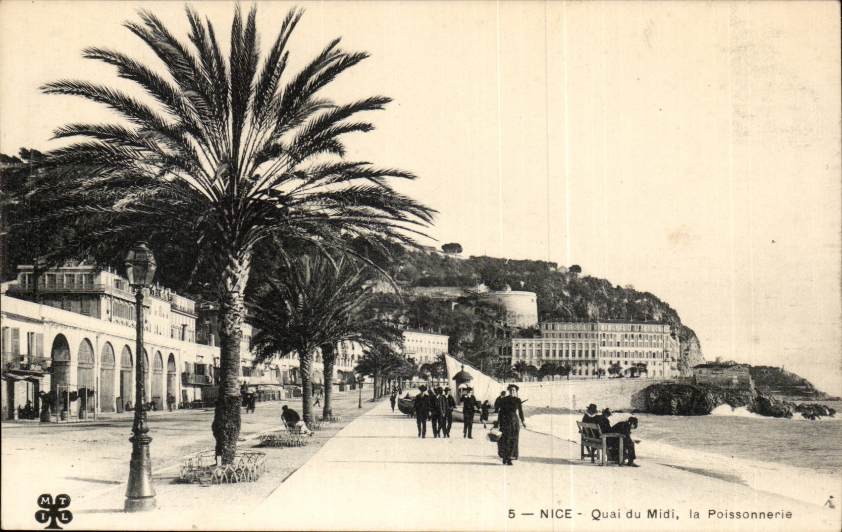 Nice - Quay of the South Fish shop CPA