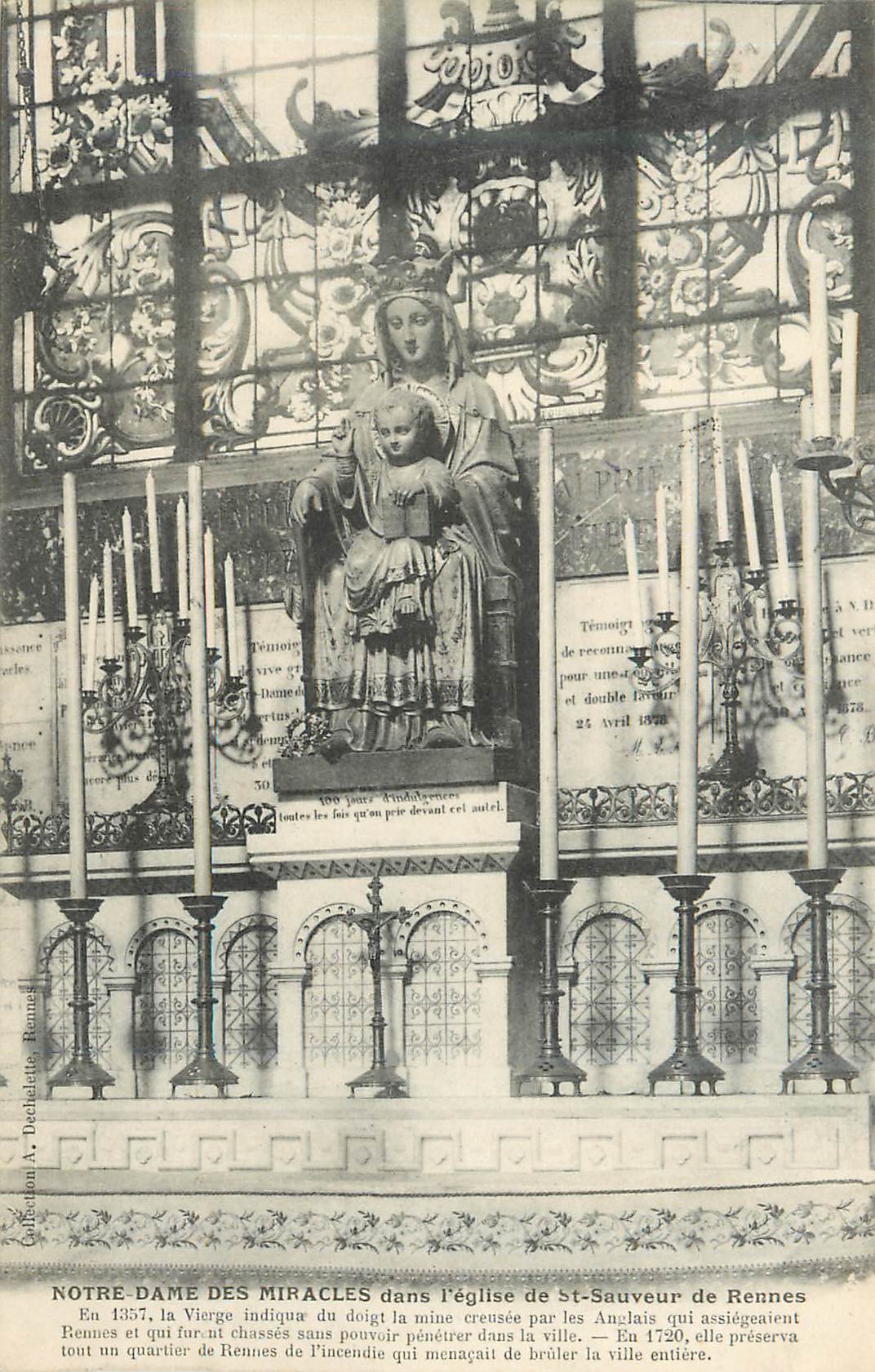 CPA Notre dame des miracles dans l eglise de st sauveur de rennes