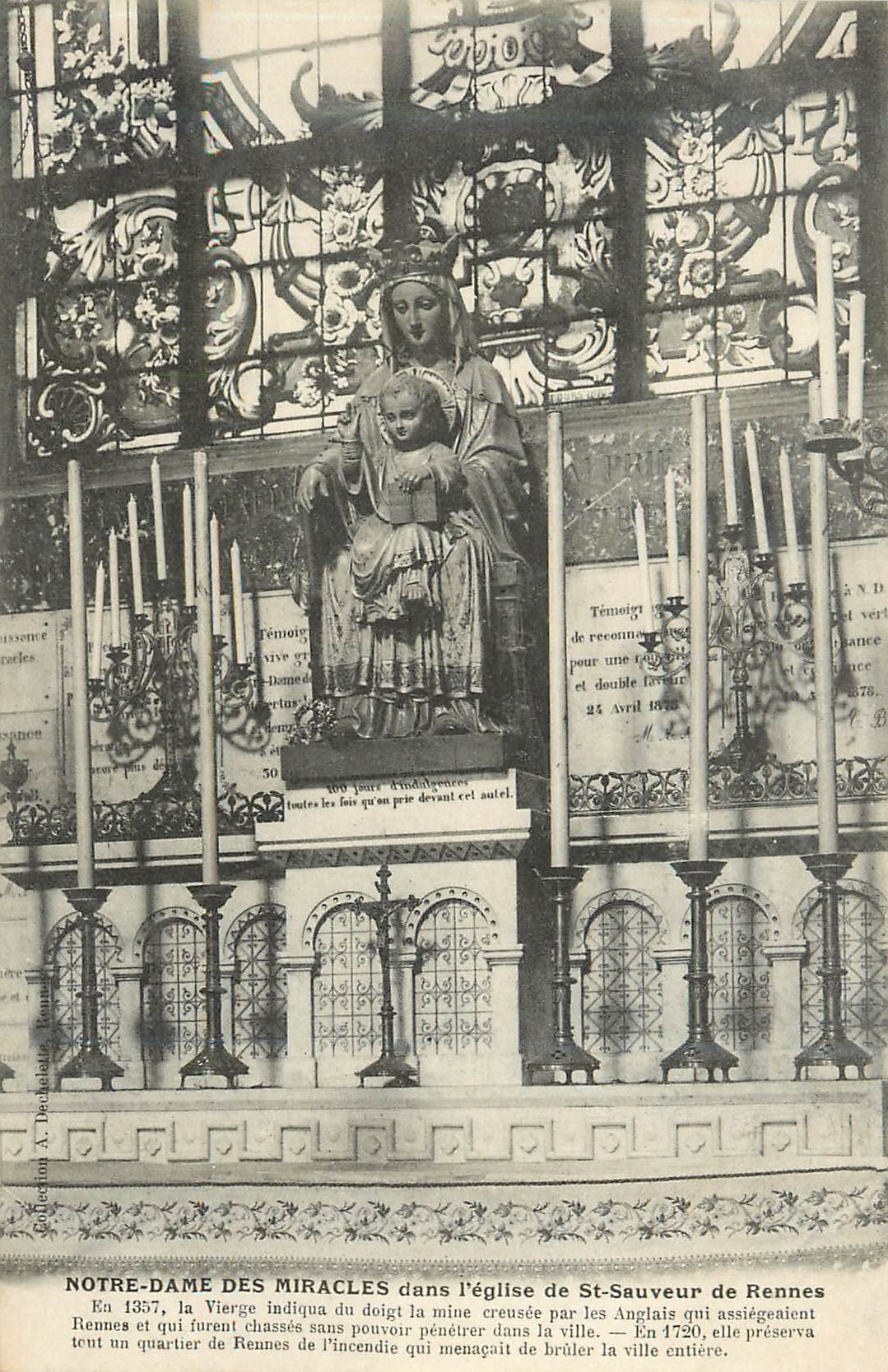 CPA Notre dame des miracles dans l eglise de st sauveur de rennes