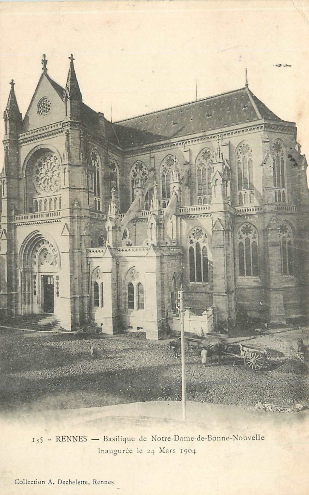 CPA 135 rennes basilique de notre dame de bonne nouvelle inauguree le 24 mars 1904