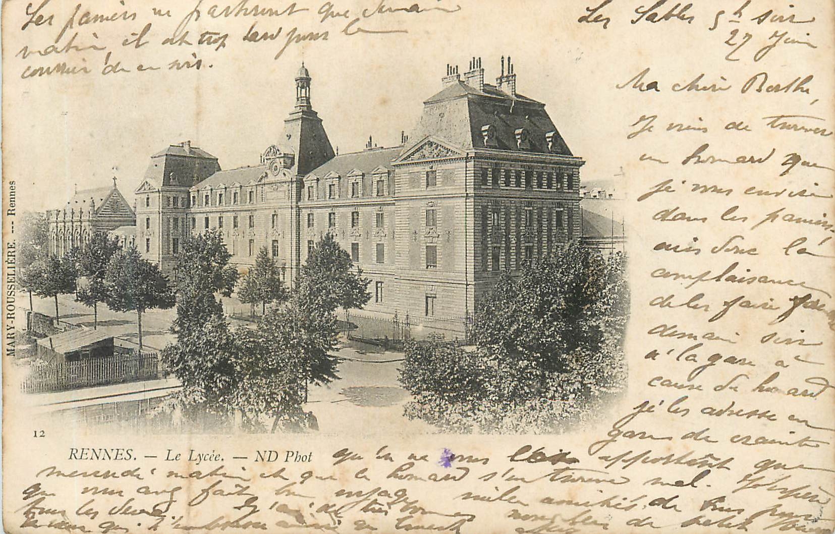CPA 12 rennes le lycee n d phot