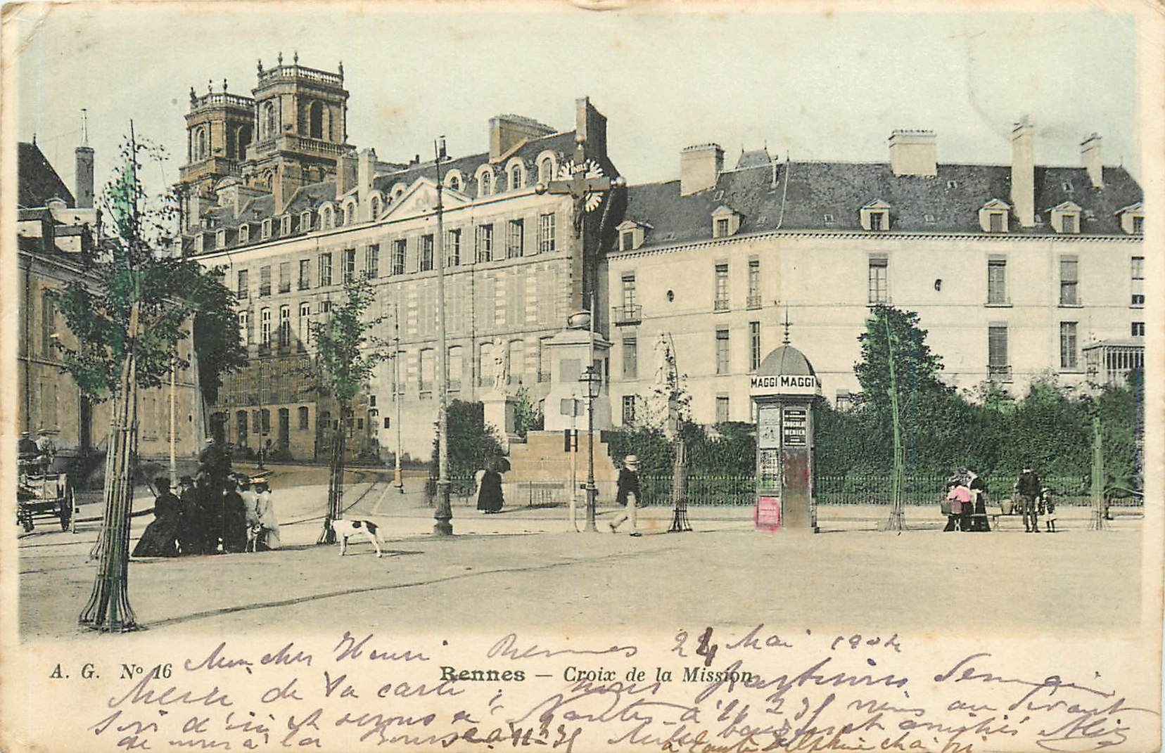 CPA A g n 16 rennes croix de la mission