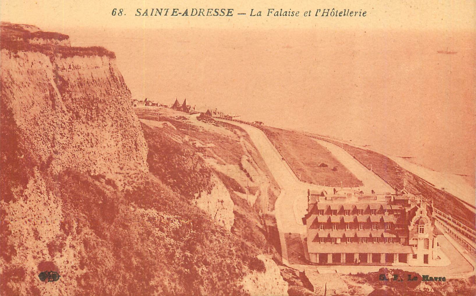 CPA 68 sainte adresse la falaise et l hotellerie