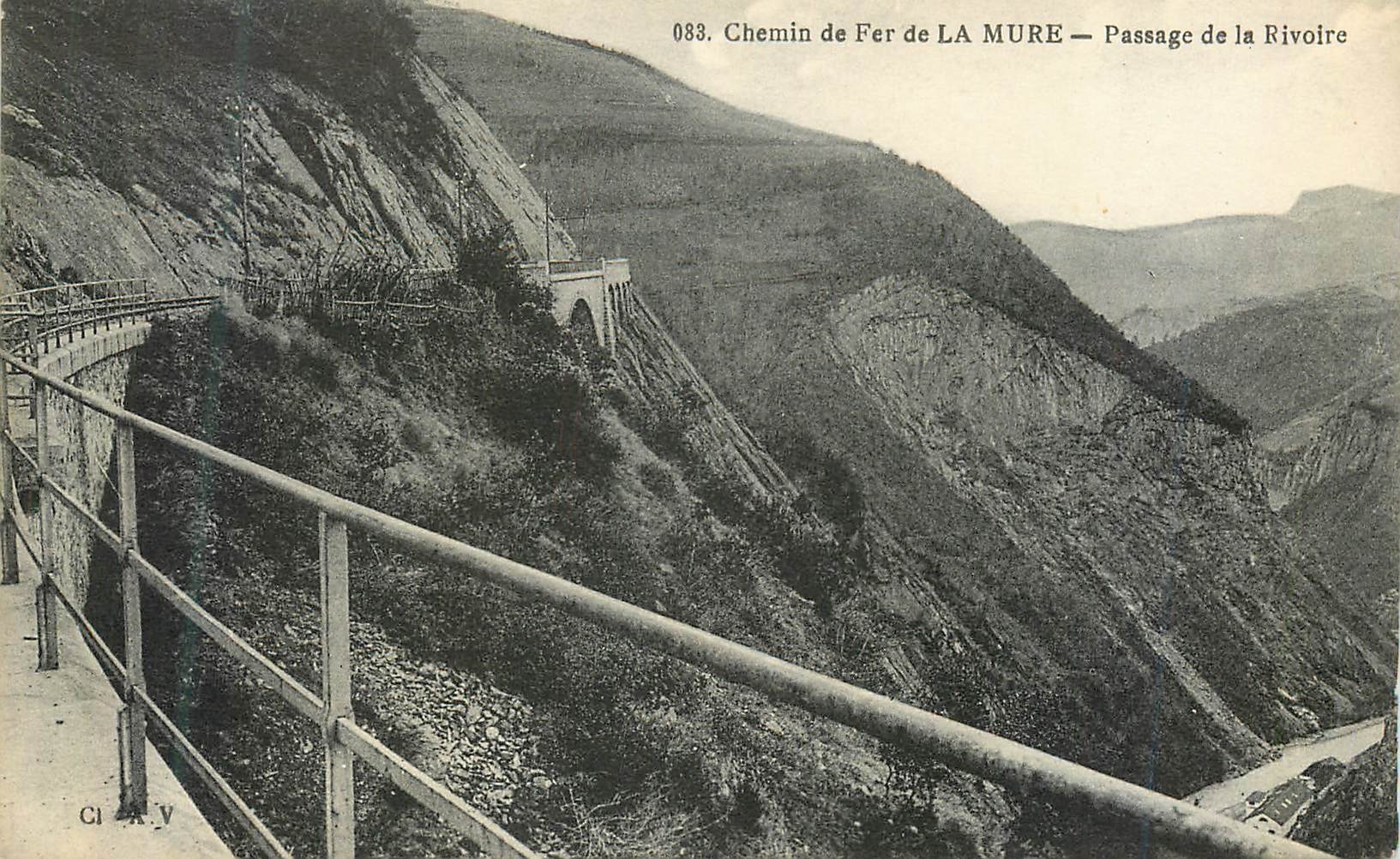 CPA 083 chemin de fer de la mure passage de la rivoire