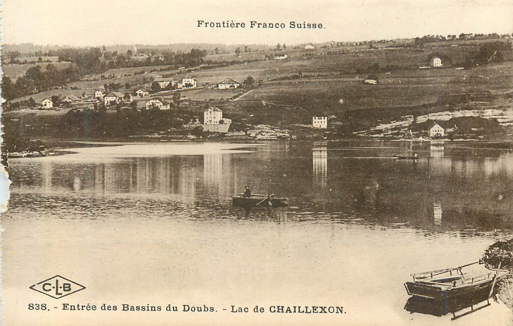 CPA Frontiere franco suisse 838 entree des bassins du doubs lac  de chaillexon