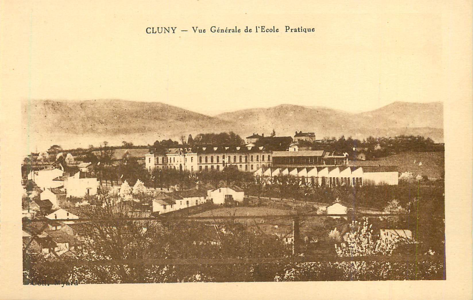 CPA Cluny vue generale de l ecole pratique