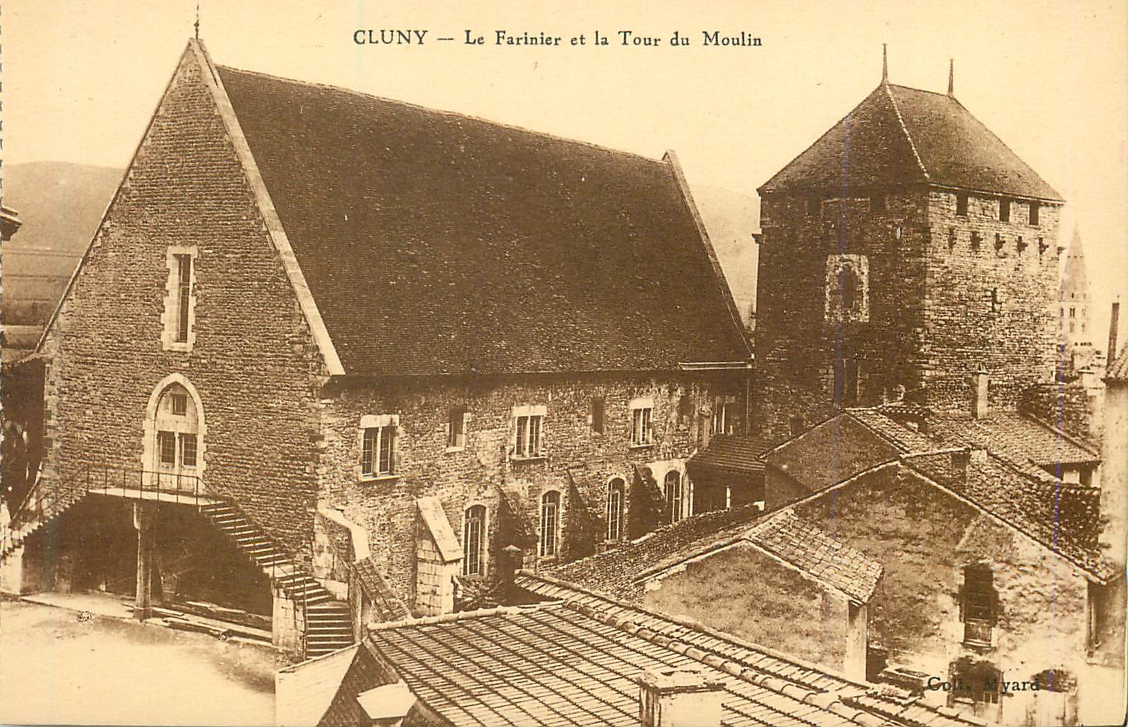 CPA Cluny le farinier et la tour du moulin