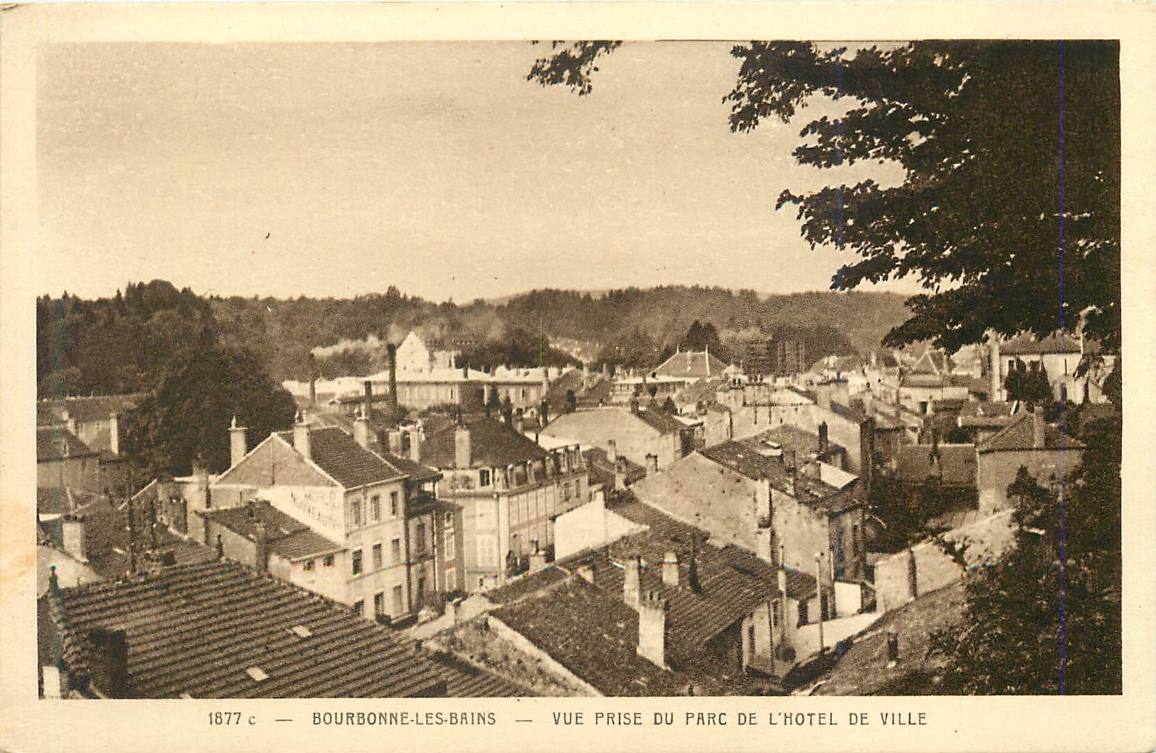 CPA 1877 bourbonne les bains vue prise du parc de l hotel de ville
