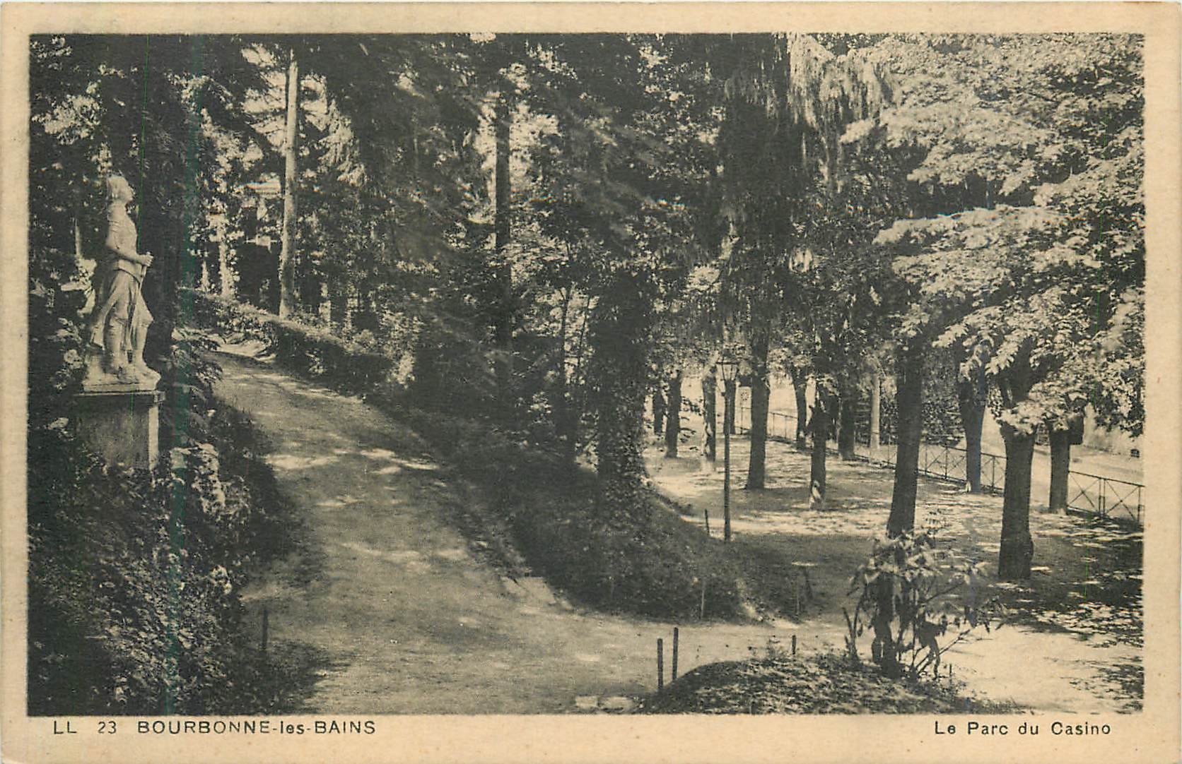CPA 23 bourbonne les bains le parc du casino