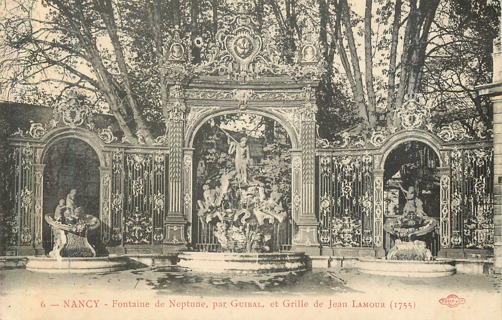 CPA Nancy fontaine de neptune par guibal et grille de jean lamour (1755)