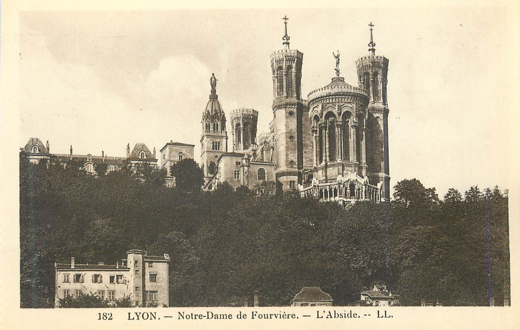 CPA 182 lyon notre dame de fourviere l abside