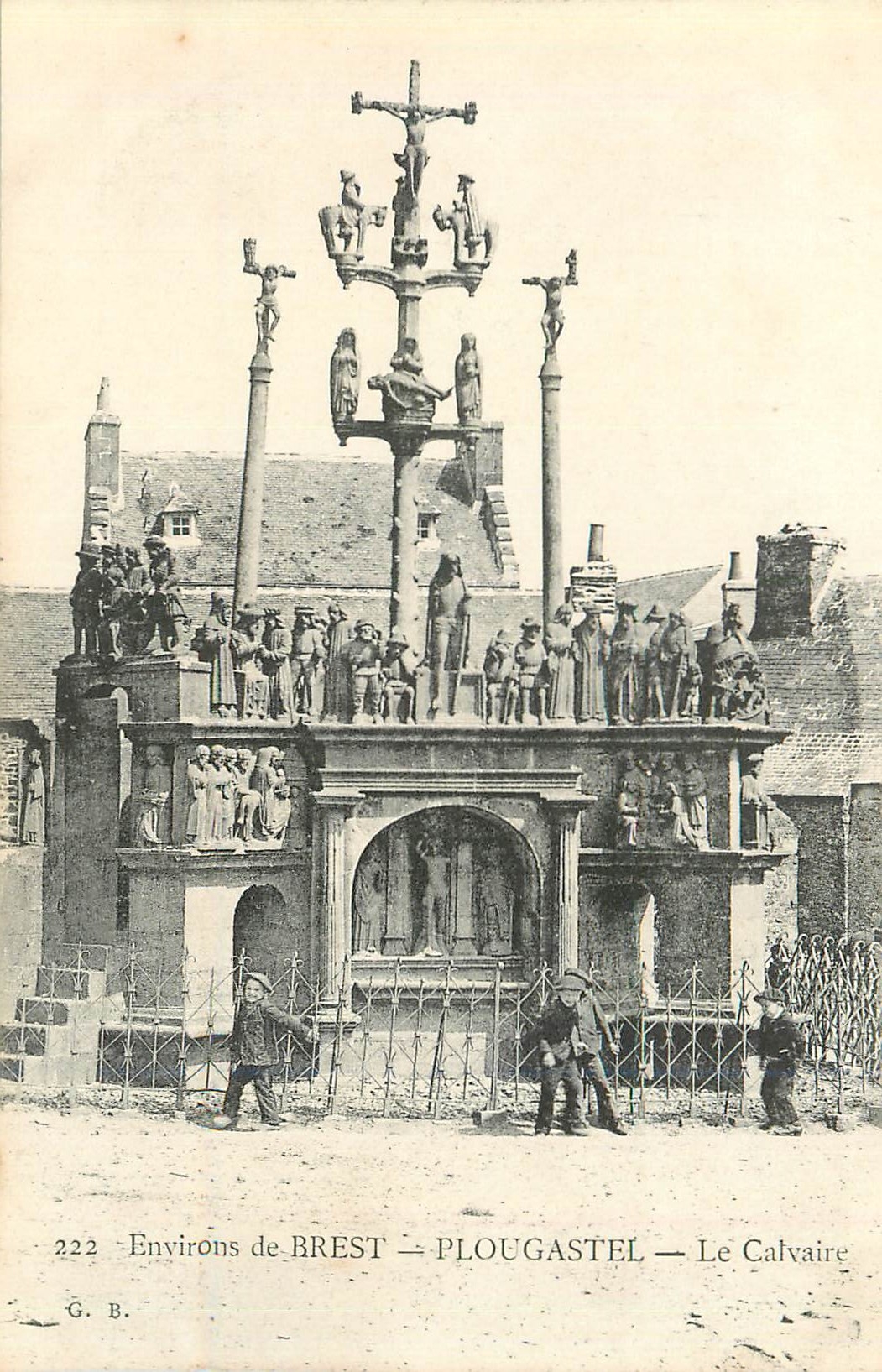 CPA 222 environs de brest plougastel le calvaire