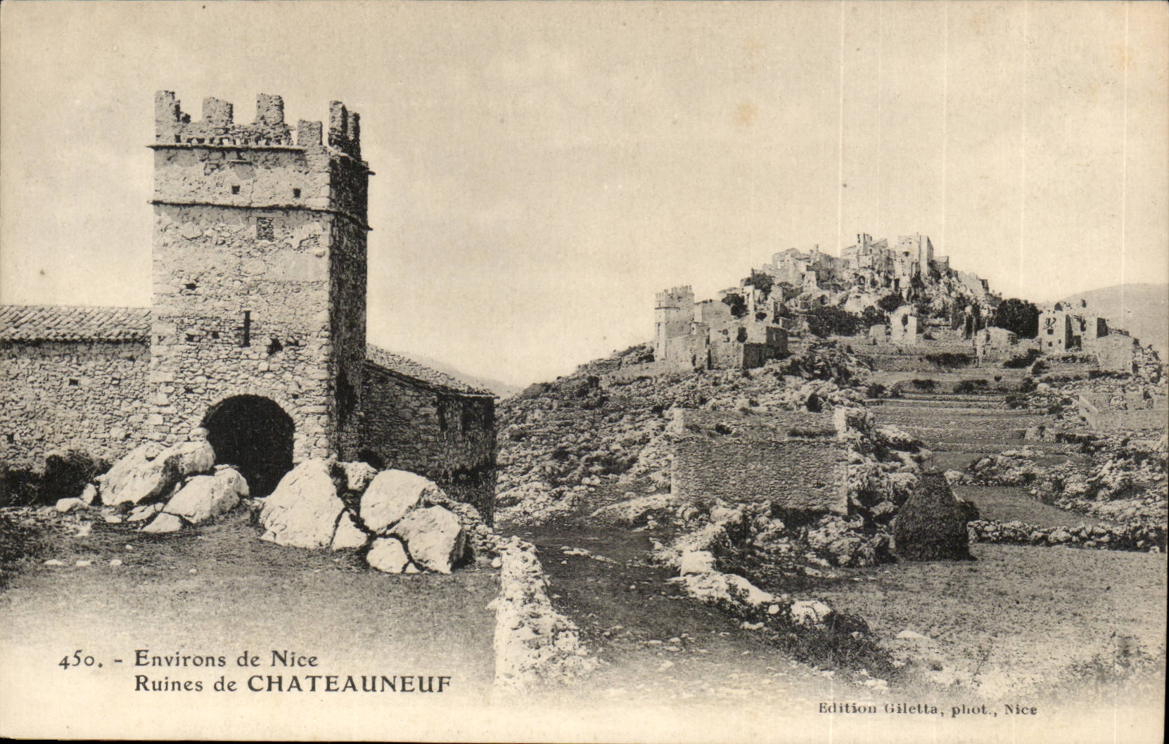 Surroundings of Nice Ruins of Chateauneuf - CPA