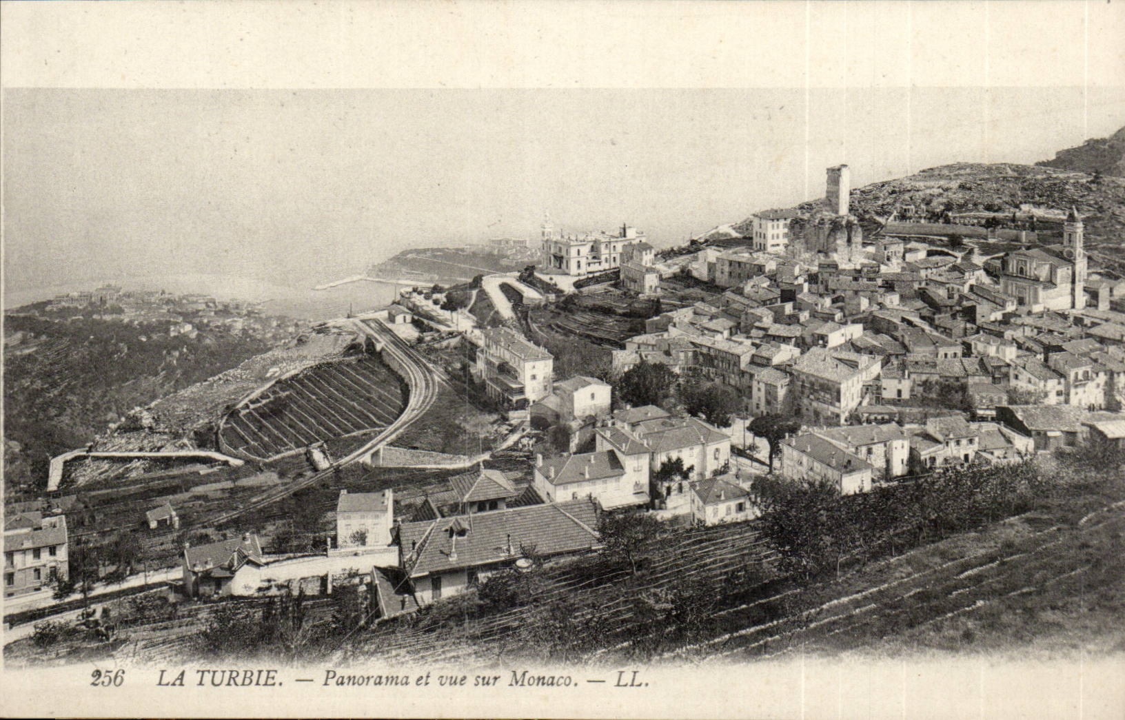 Das turbie - Panorama und Anblick auf Monaco - CPA