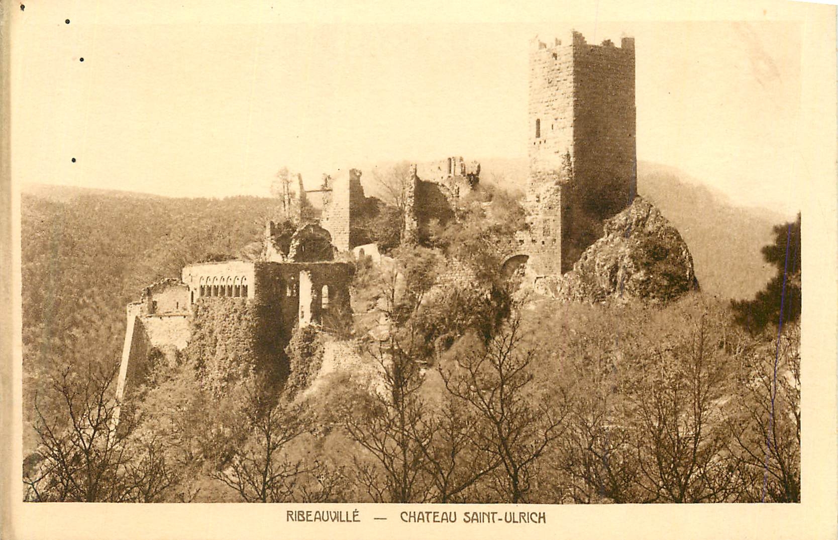 CPA Ribeauville Chateau Saint Ulrich