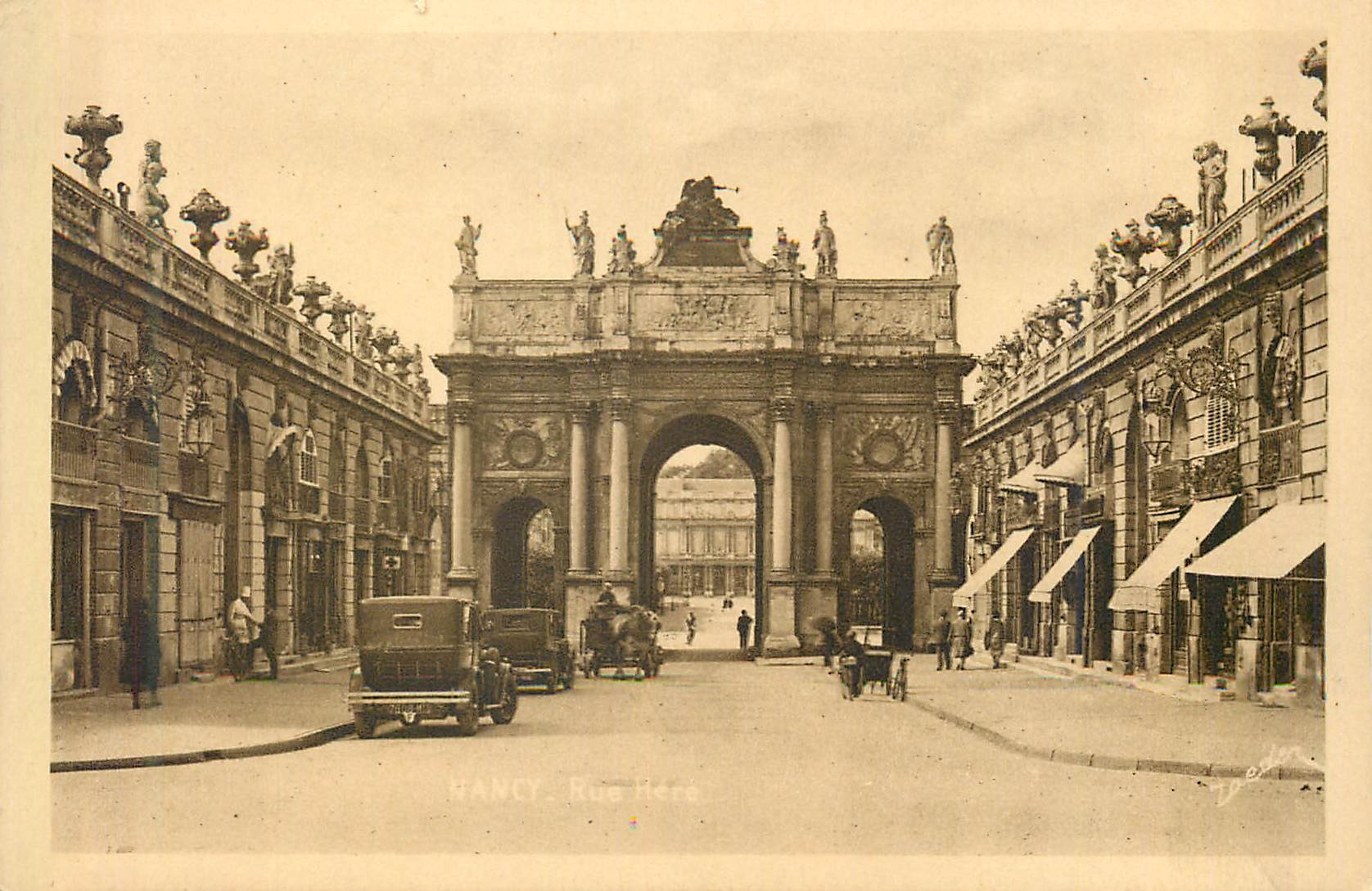 CPA Nancy La Coquette La Rue Here L Arc de Triomphe 
