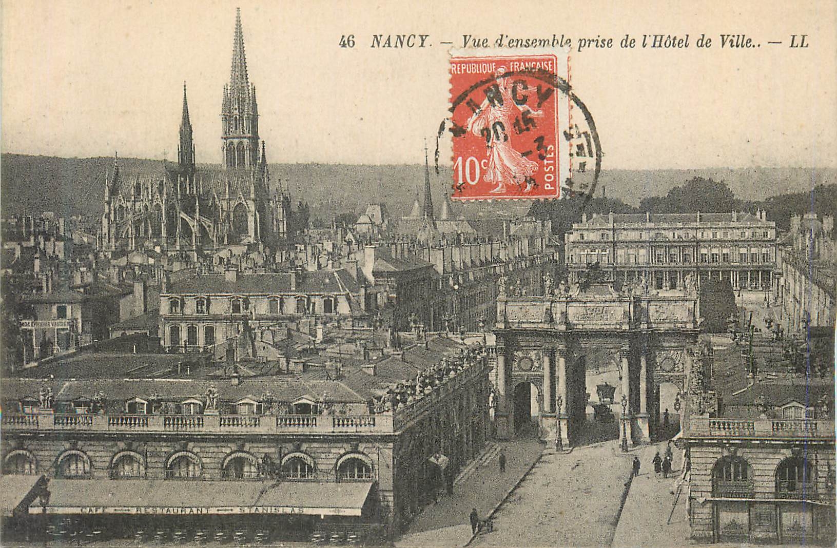 CPA Nancy Vue d ensemble prise de l Hotel de Ville 