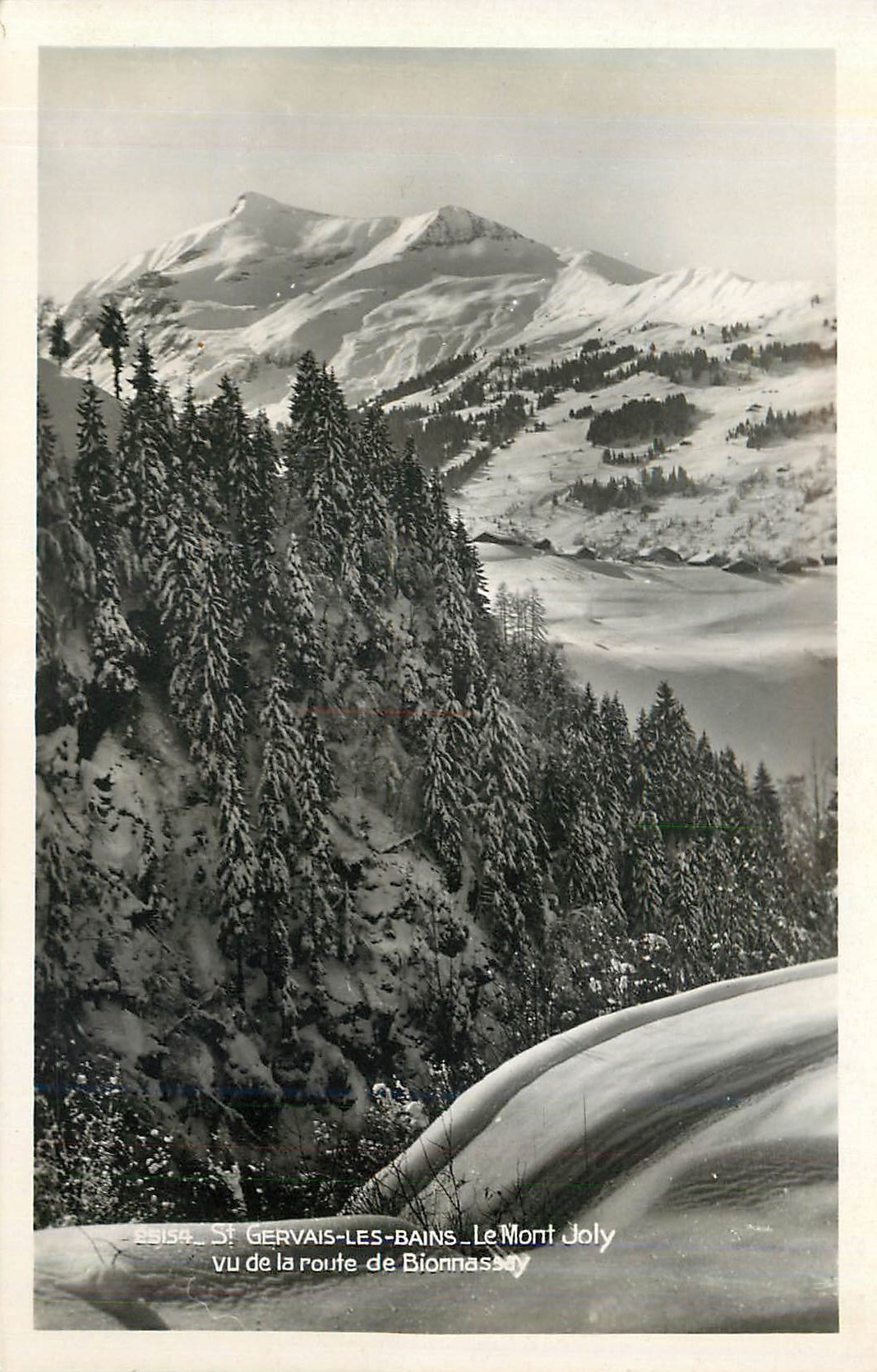CPM St Gervais les Bains Le Mont Joly vu de la route de Bionnassay