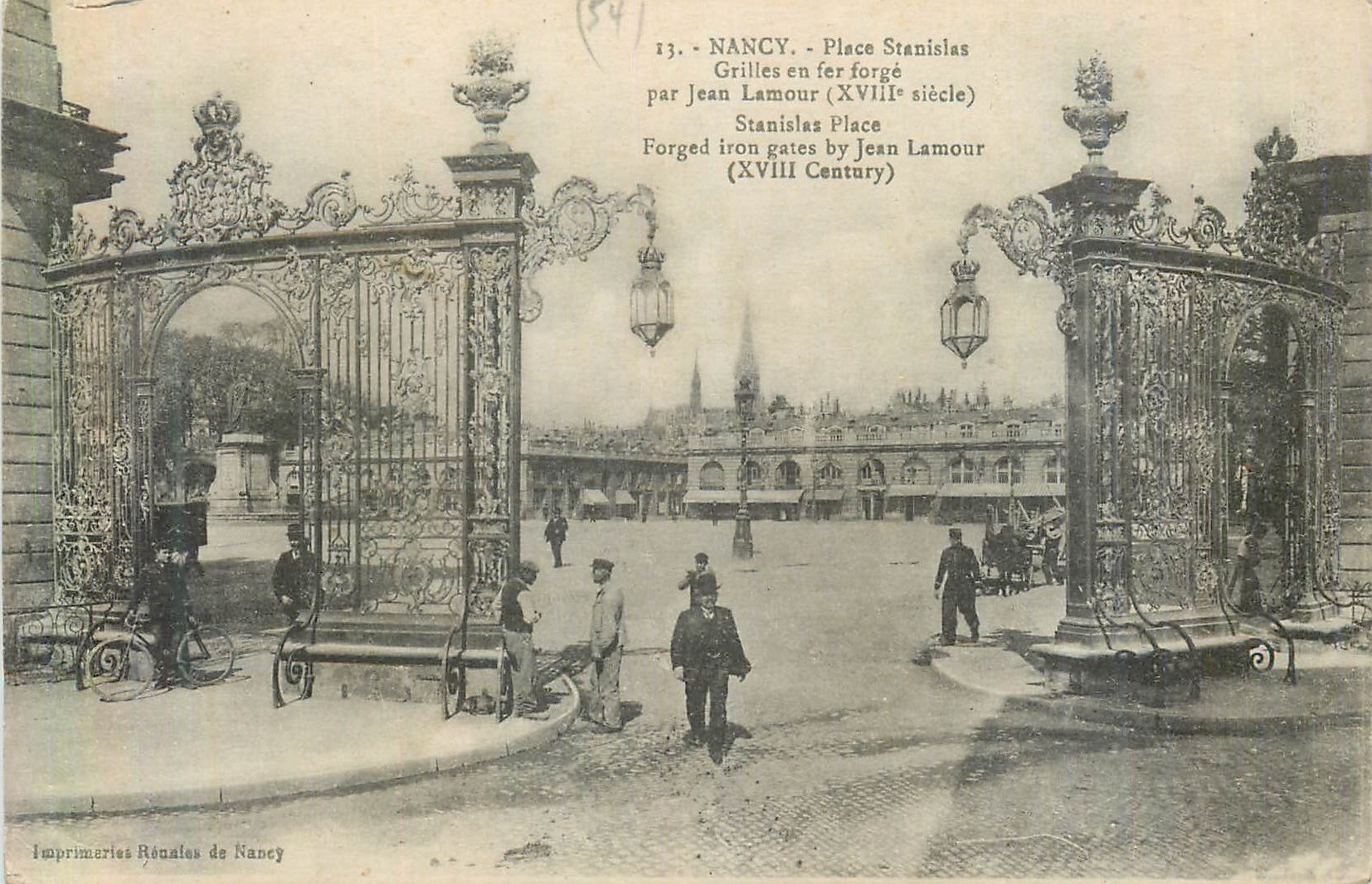 CPA Nancy Place Stanislas Grilles en Fer Forge par Jean Lamour (XVIIe Siecle)