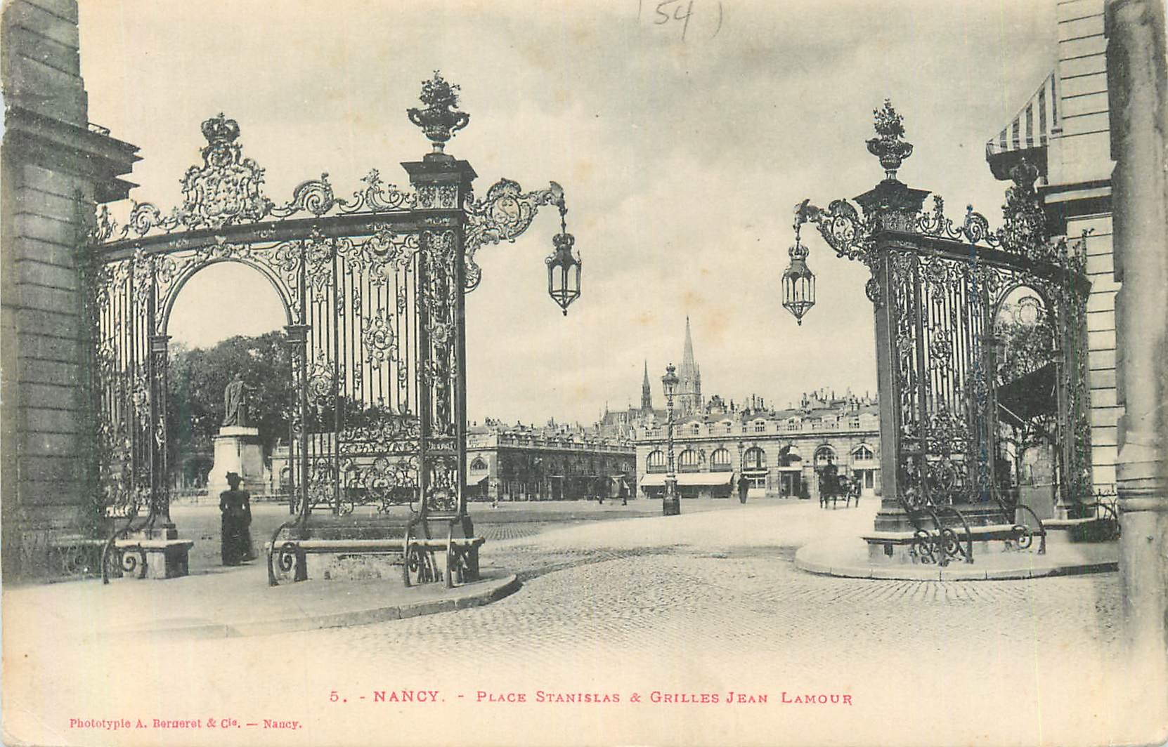 CPA Nancy Place Stanislas & Grilles Jean Lamour
