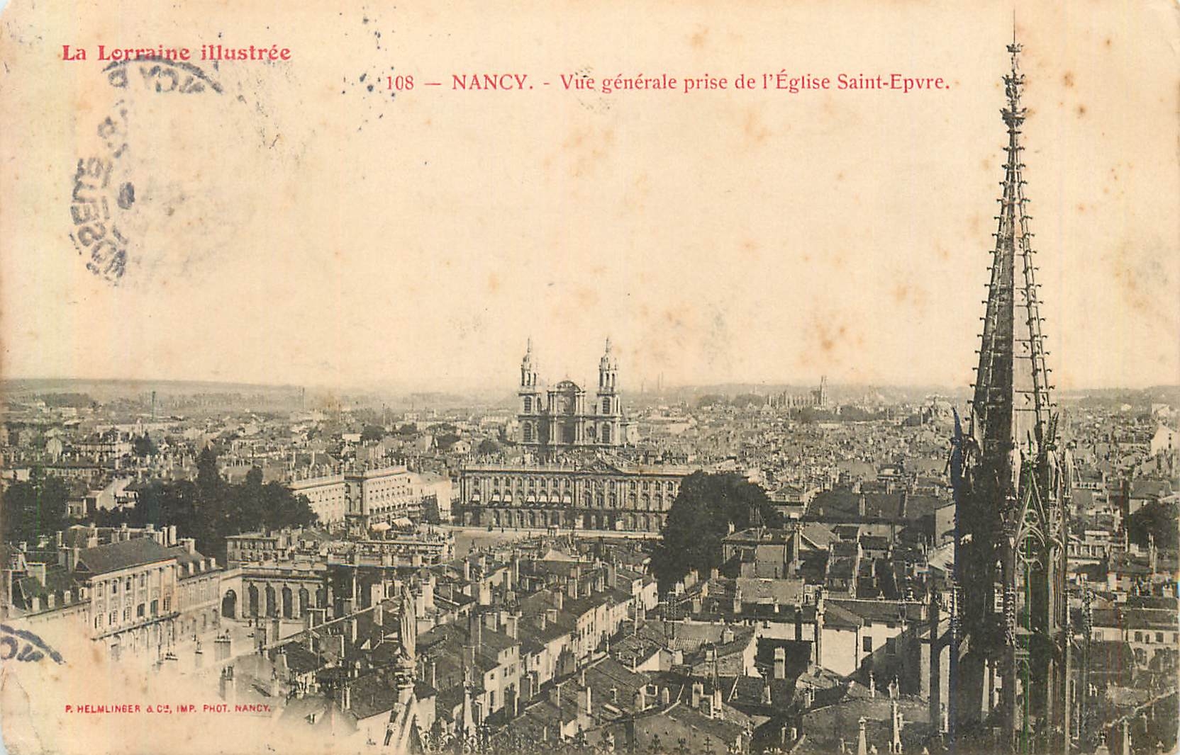 CPA Nancy Vue Generale Prise de l'Eglise Saint Epvre