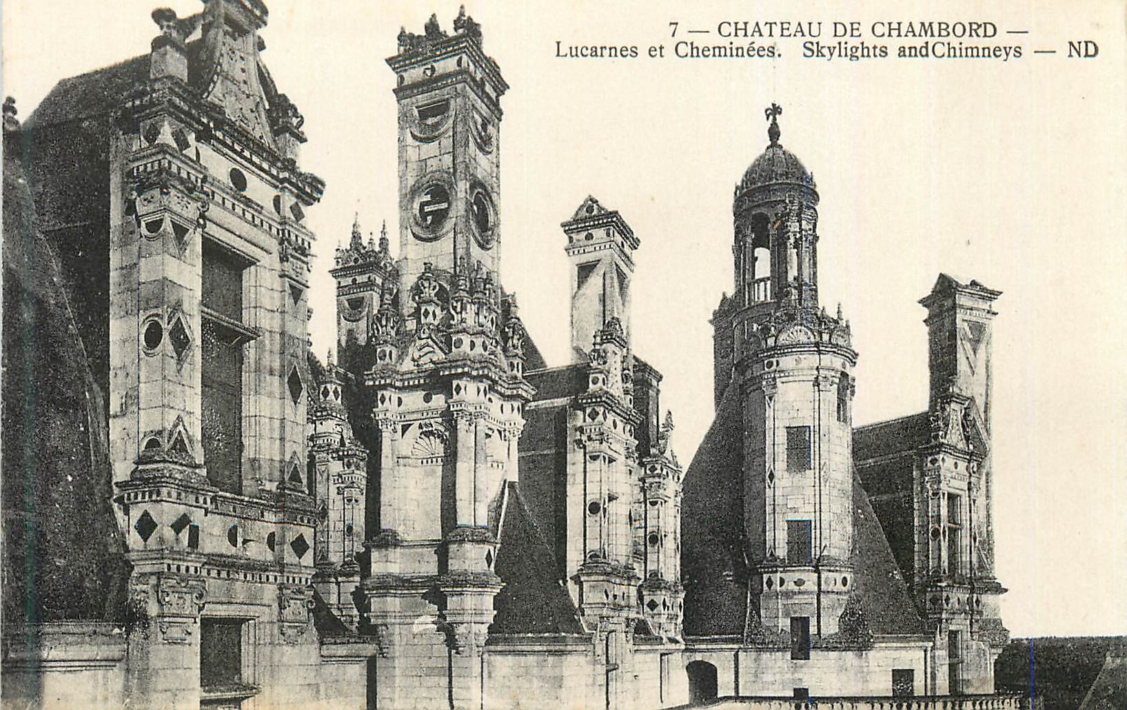 CPA Chateau de Chambord Lucarnes et Cheminees