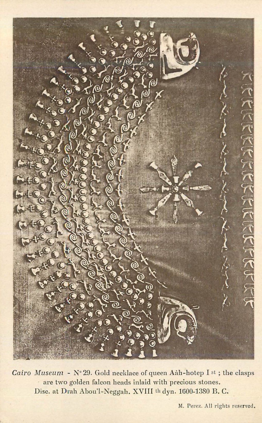 CPA Cairo Museum Gold Necklace of Queen Aah Hotep Ist