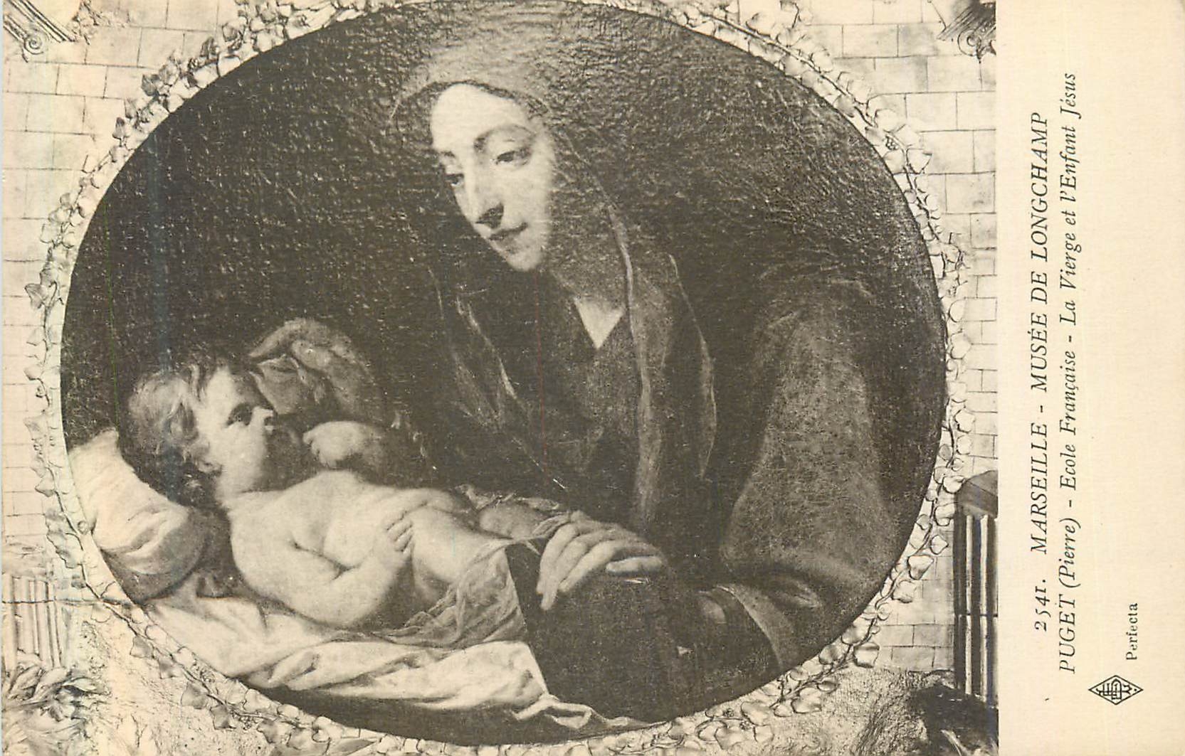 CPA Marseille Musee de Longchamp Puget (Pierre) Ecole Francaise la Vierge et l'Enfant Jesus