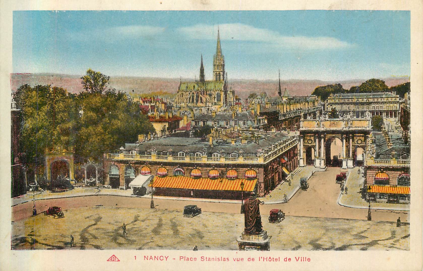 CPA Nancy Place Stanislas vue de l'Hotel de Ville