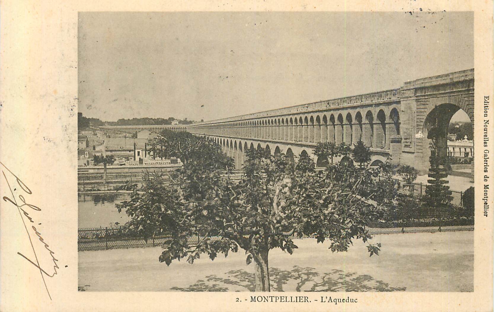 CPA Montpellier l'Aqueduc (carte 1900)