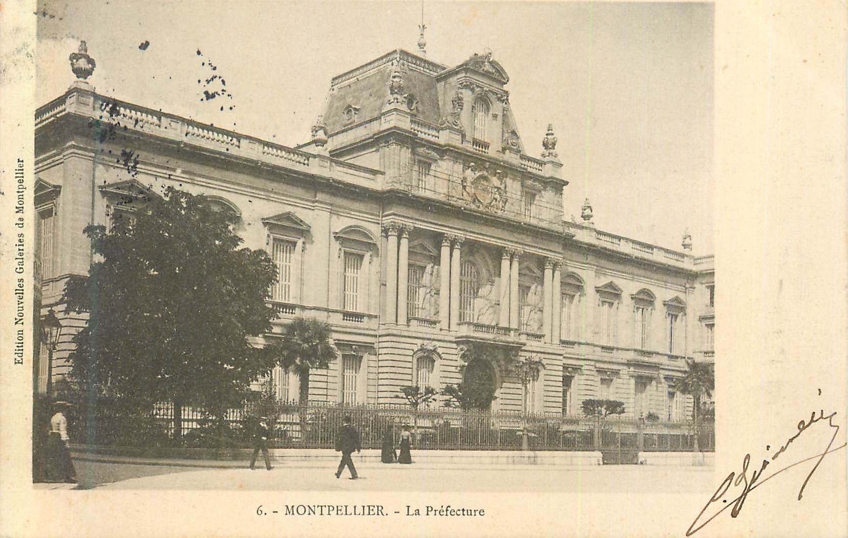 CPA Montpellier la Prefecture (carte 1900)