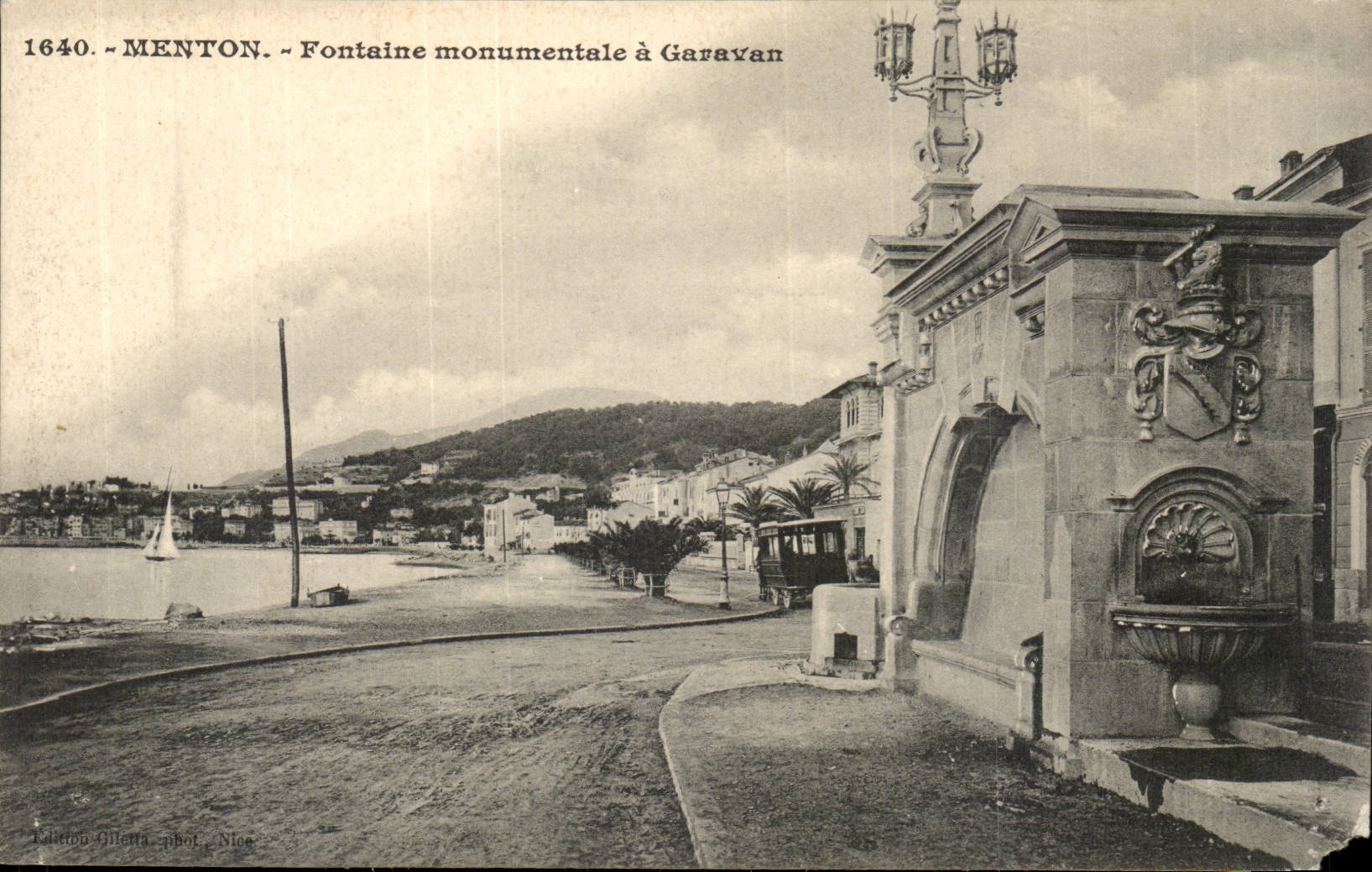 Menton - Monumental Fountain has Garavan - CPA