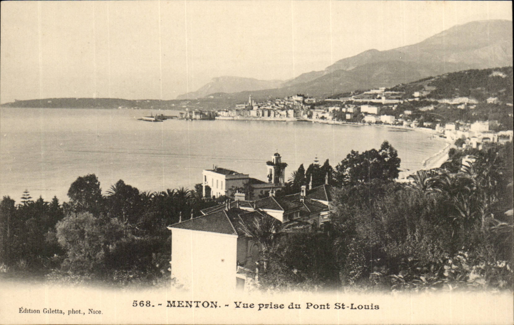 Menton - Seen from of the Bridge St Louis - CPA