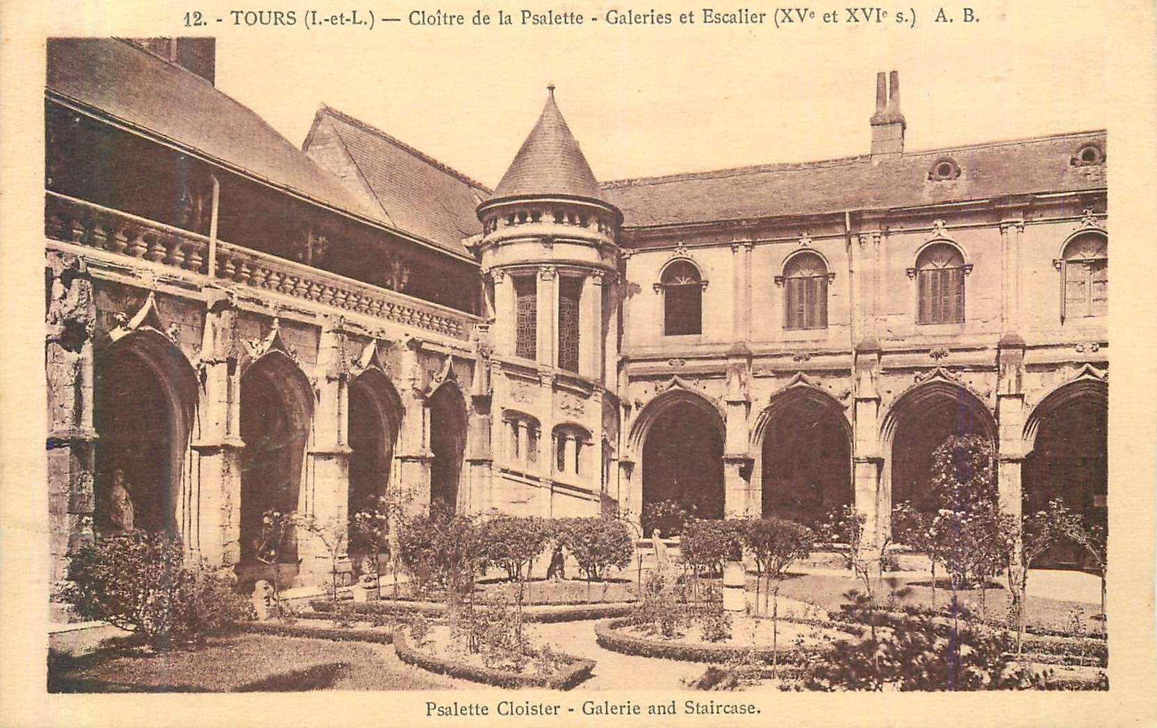 CPA Tours (I et L) Cloitre de la Psalette Galeries et Escalier (XVe et XVIe S)