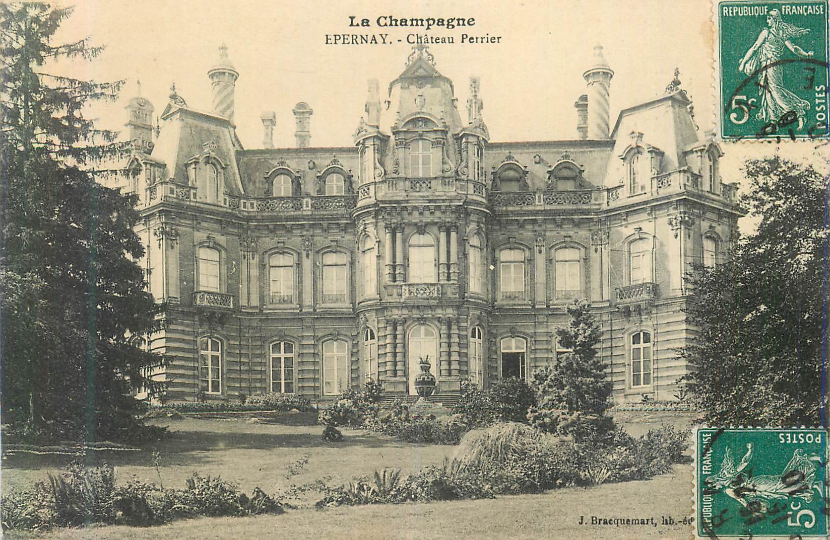CPA La Champagne Epernay Chateau Pirrier