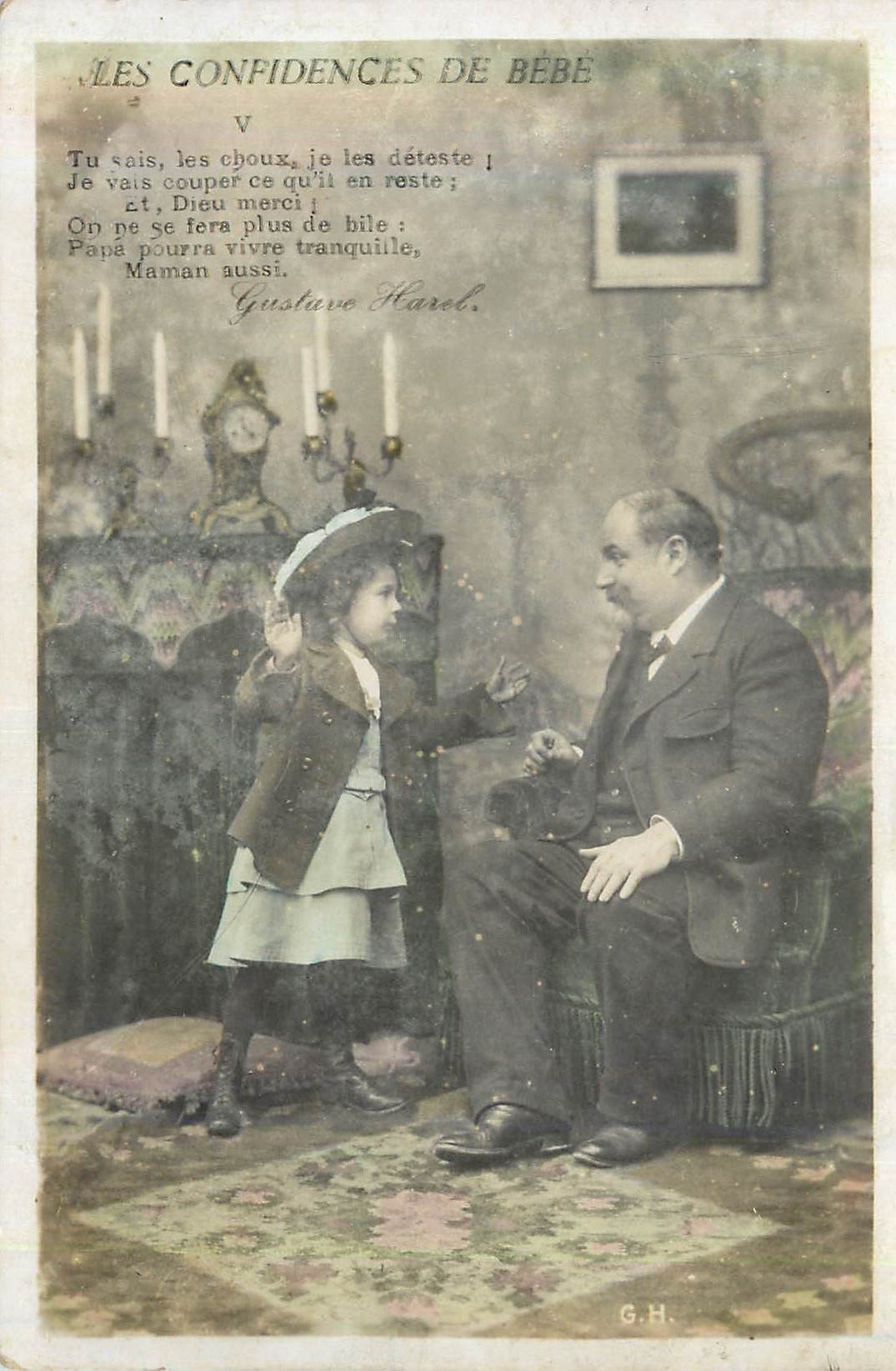 CPA Les Confidences de Bebe Enfant Grand Pere