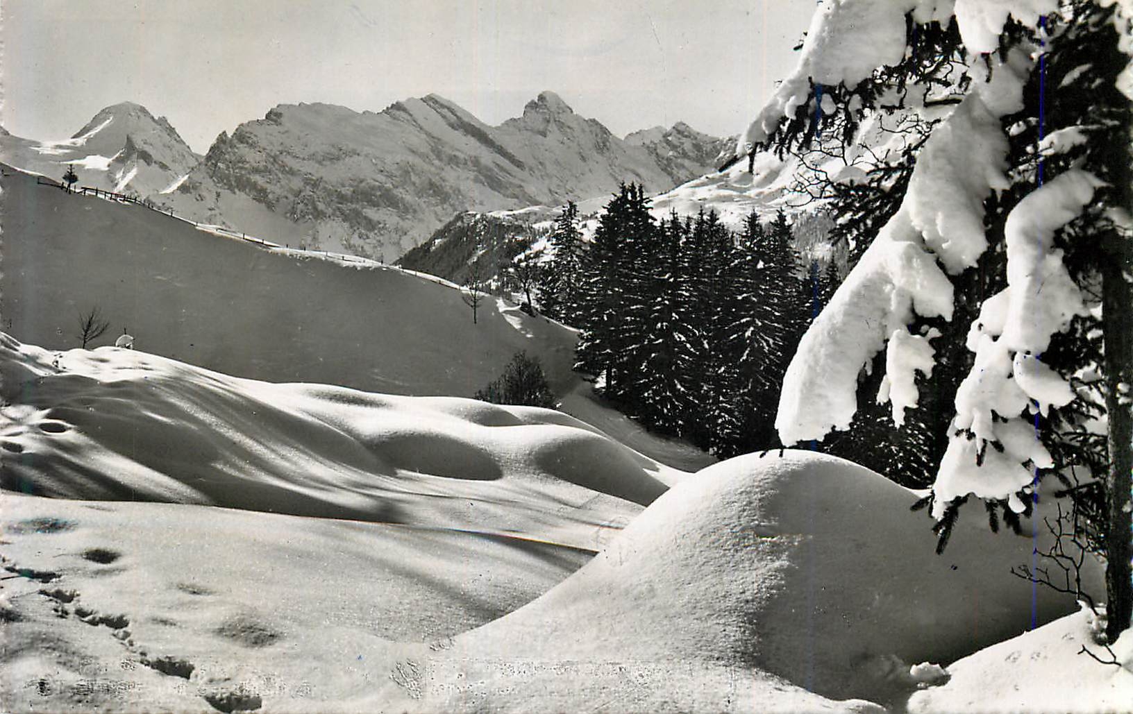 CPM Partie bei Wengen mit Tschingel und Gspaltenhorn