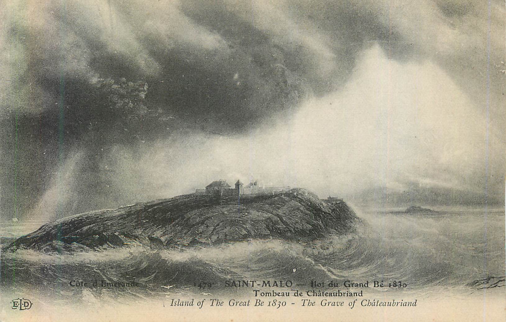 CPA Saint Malo Mot du Grand Be 1830 Tombeau de Chateaubriand